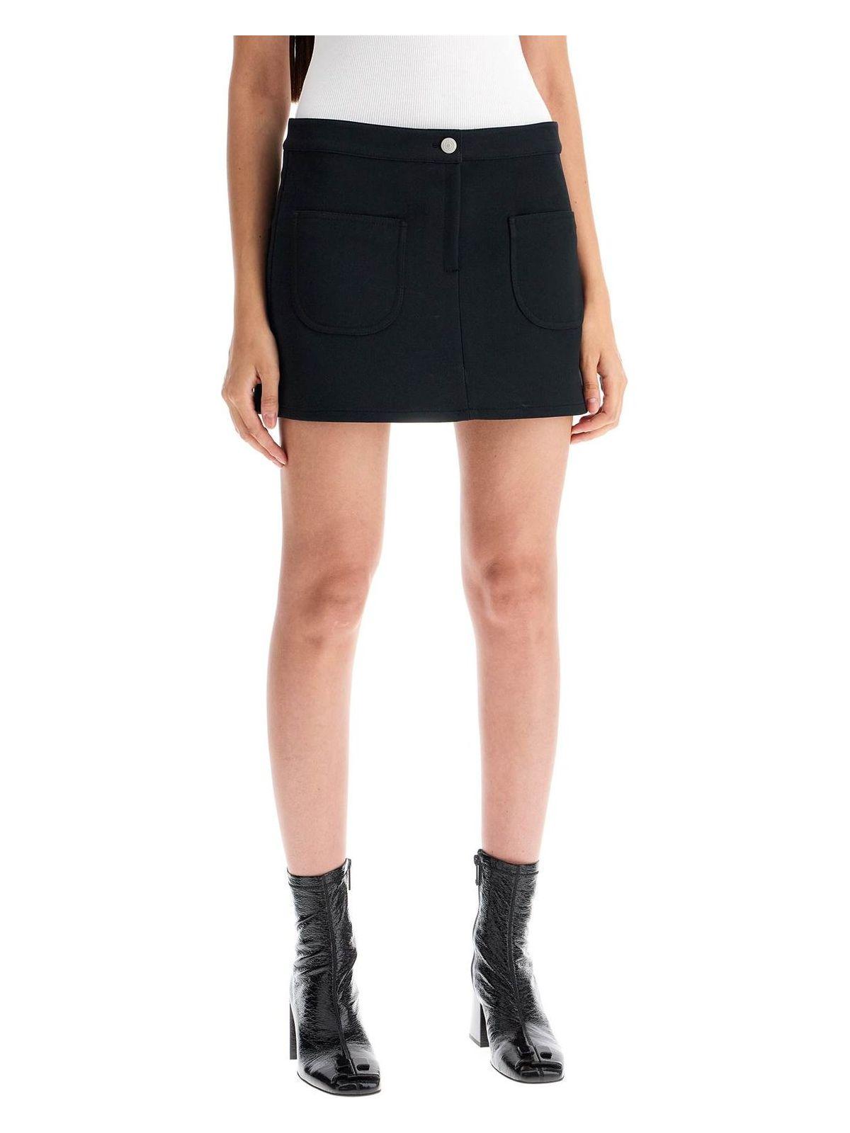 Courreges 2-Pocket Twill Mini Skirt in Black | Lyst UK