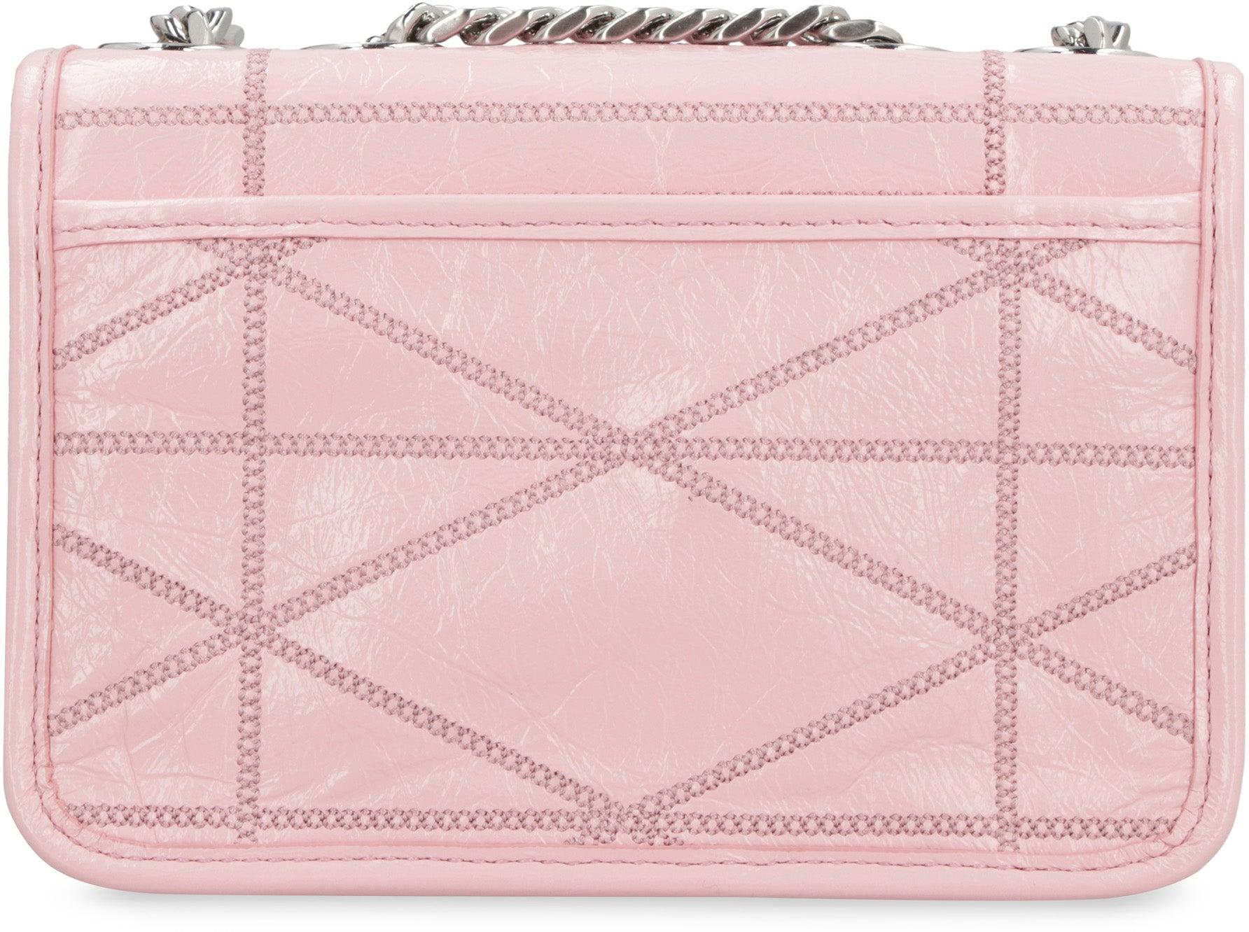 MCM Millie Sugar Pink Small Crossbody Silver Chain Bag