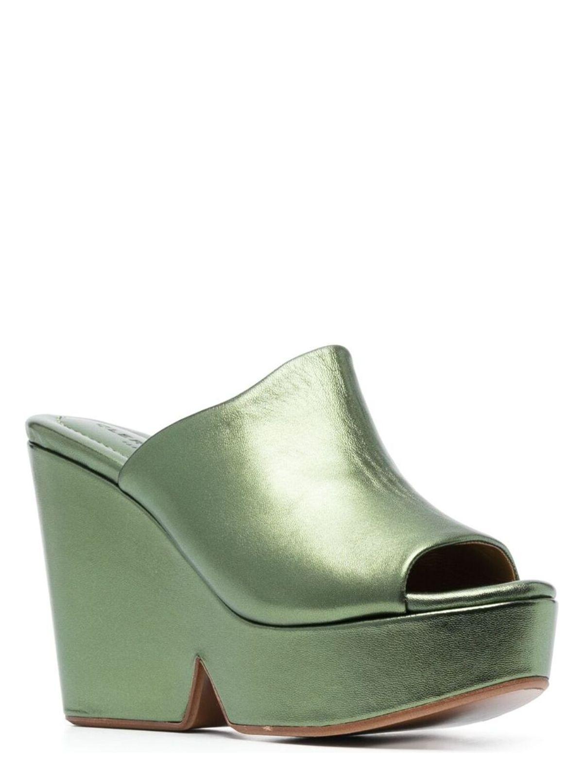 サンダル・ミュール CLERGERIE Dolcy9 Sandals - Clergerie - Green - Leather Robert Clergerie Wedge sandals for Women | Online Sale up to