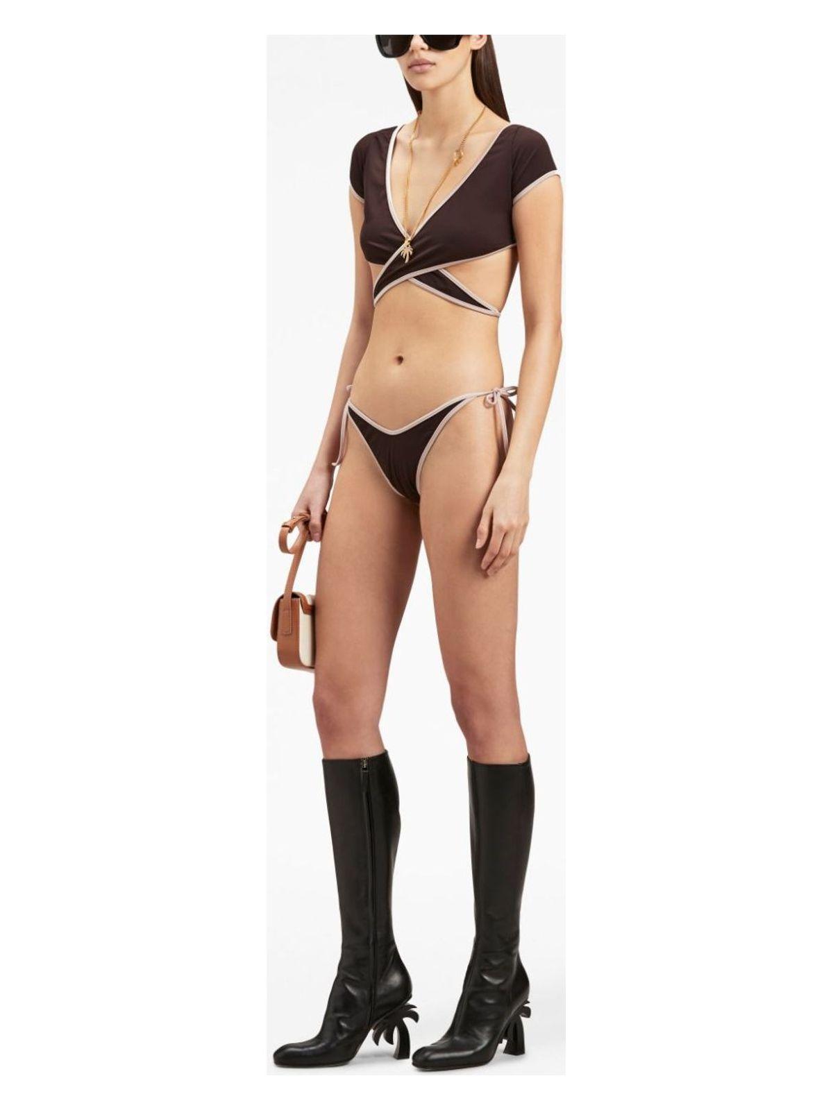 ビキニ Palm Angels Lurex bikini bottom Black Palm Angels LUREX BIKINI BOTTOM (PWFG007S24FAB0031076