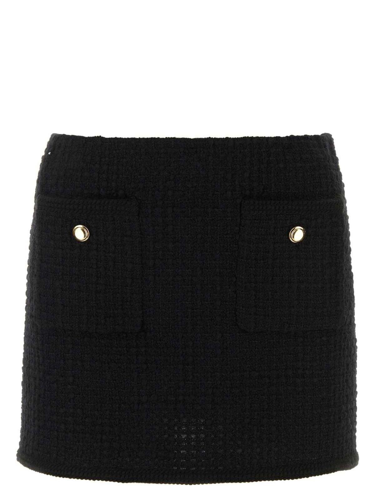 スカート MIU MIU Black Boucle Mini Skirt Miu Miu Boucle Mini Skirt in Black | Lyst