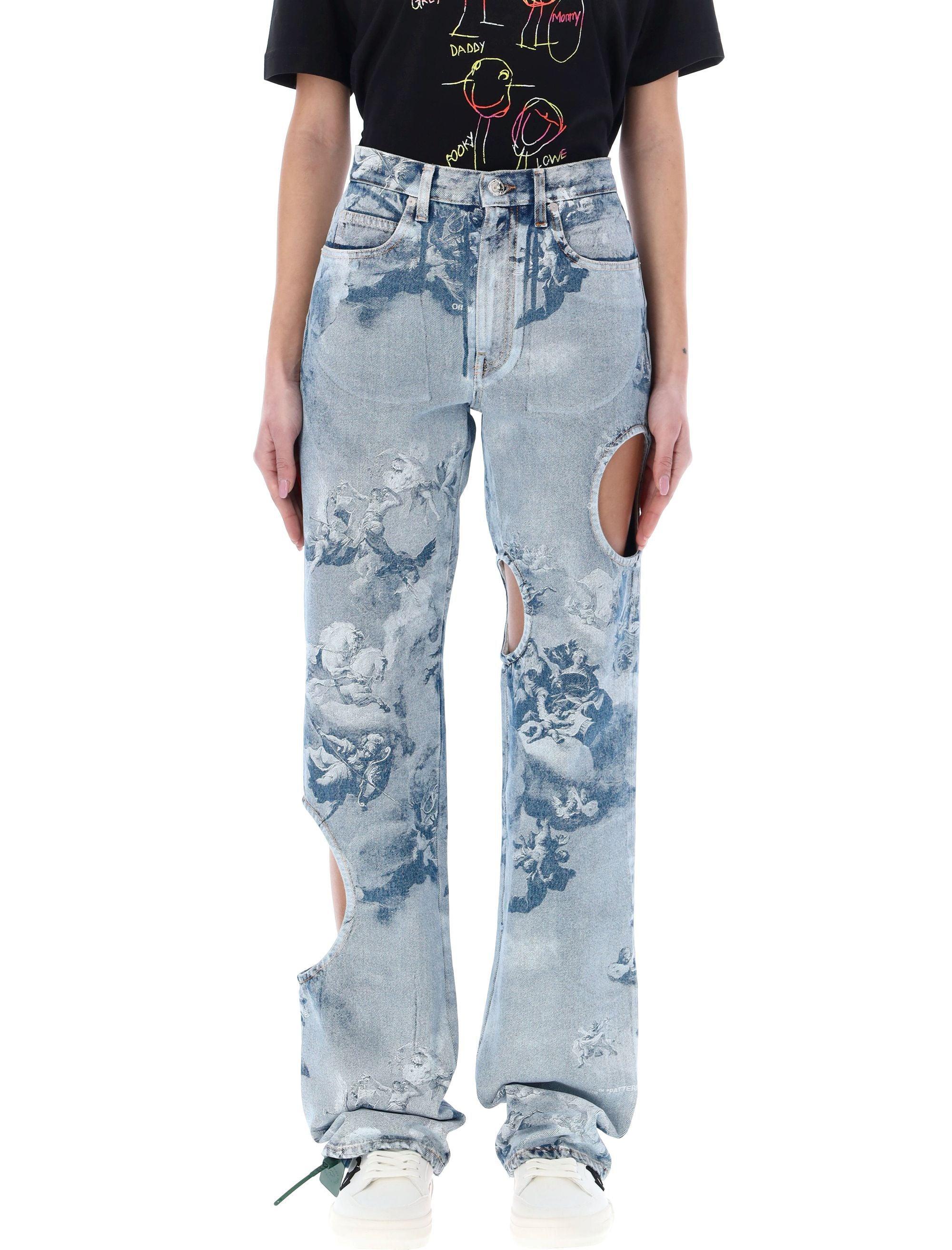 Off-White c/o Virgil Abloh Sky Meteor Cool Baggy Jeans in Blue | Lyst