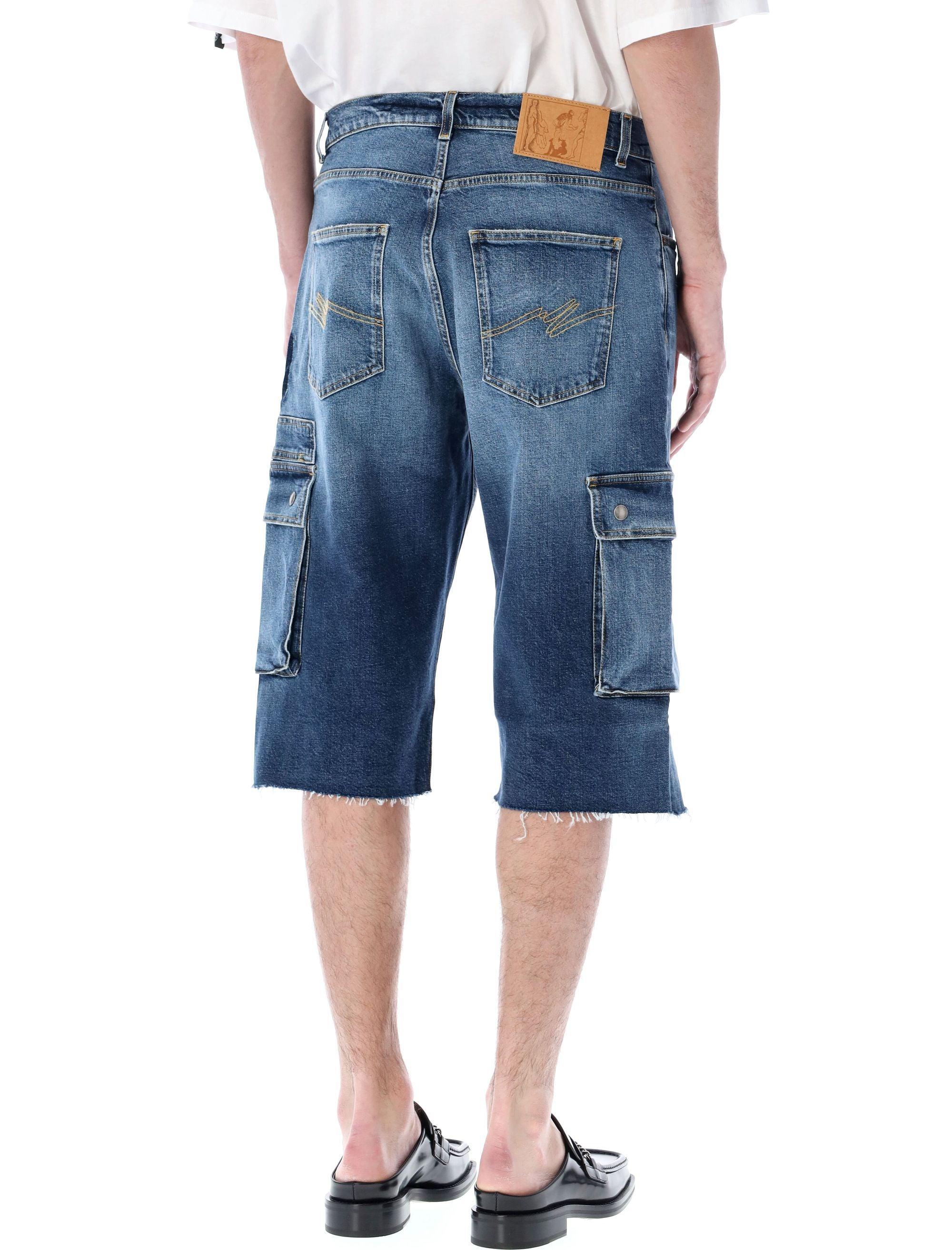 Martine Rose Cargo Denim Shorts in Blue for Men | Lyst