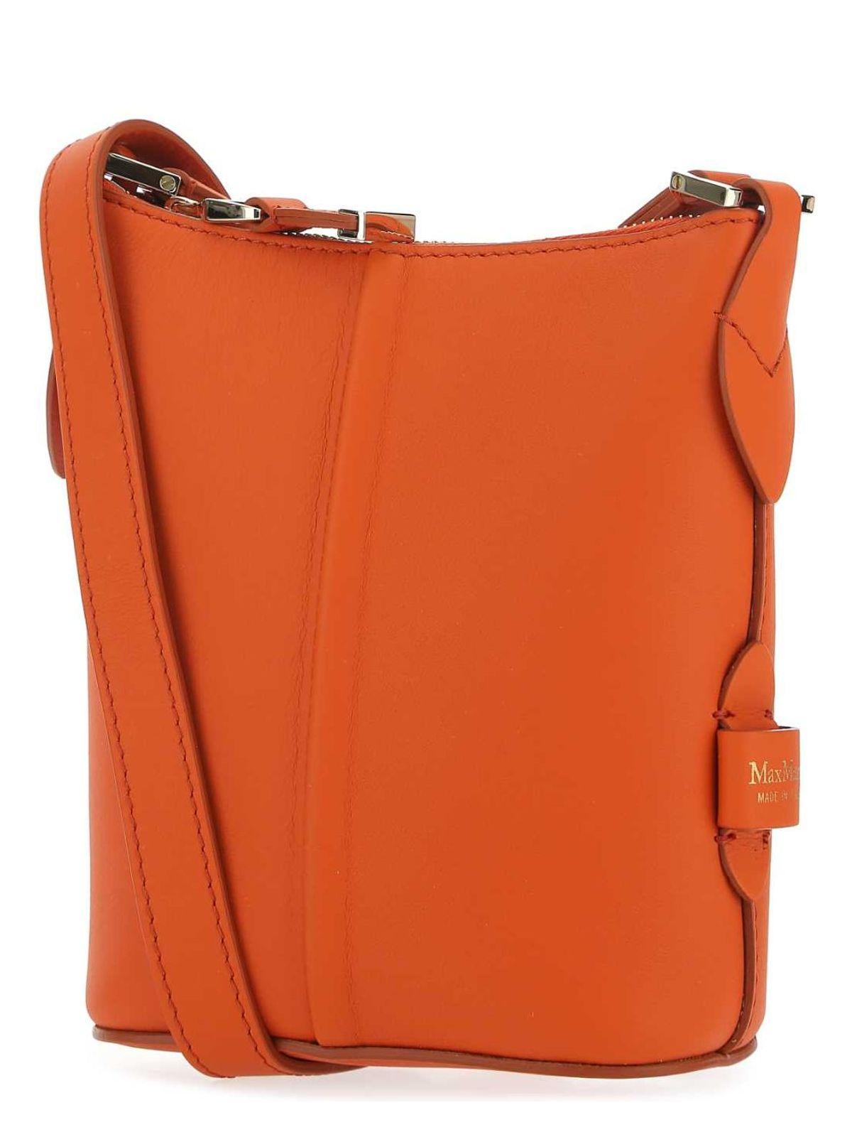 ショルダーバッグ・ポシェット MAX MARA Orange Leather Riviers Crossbody Bag Max Mara Leather Riviers Crossbody Bag in Orange | Lyst
