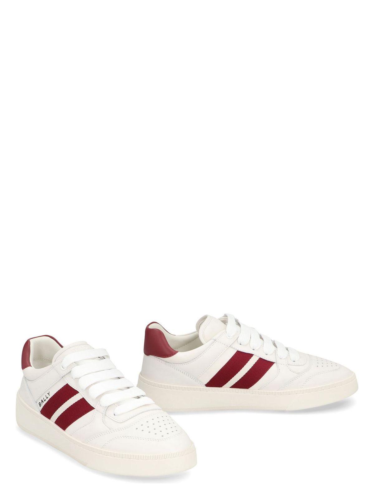 Bally Rebby Leather Low-Top Sneakers in Pink | Lyst