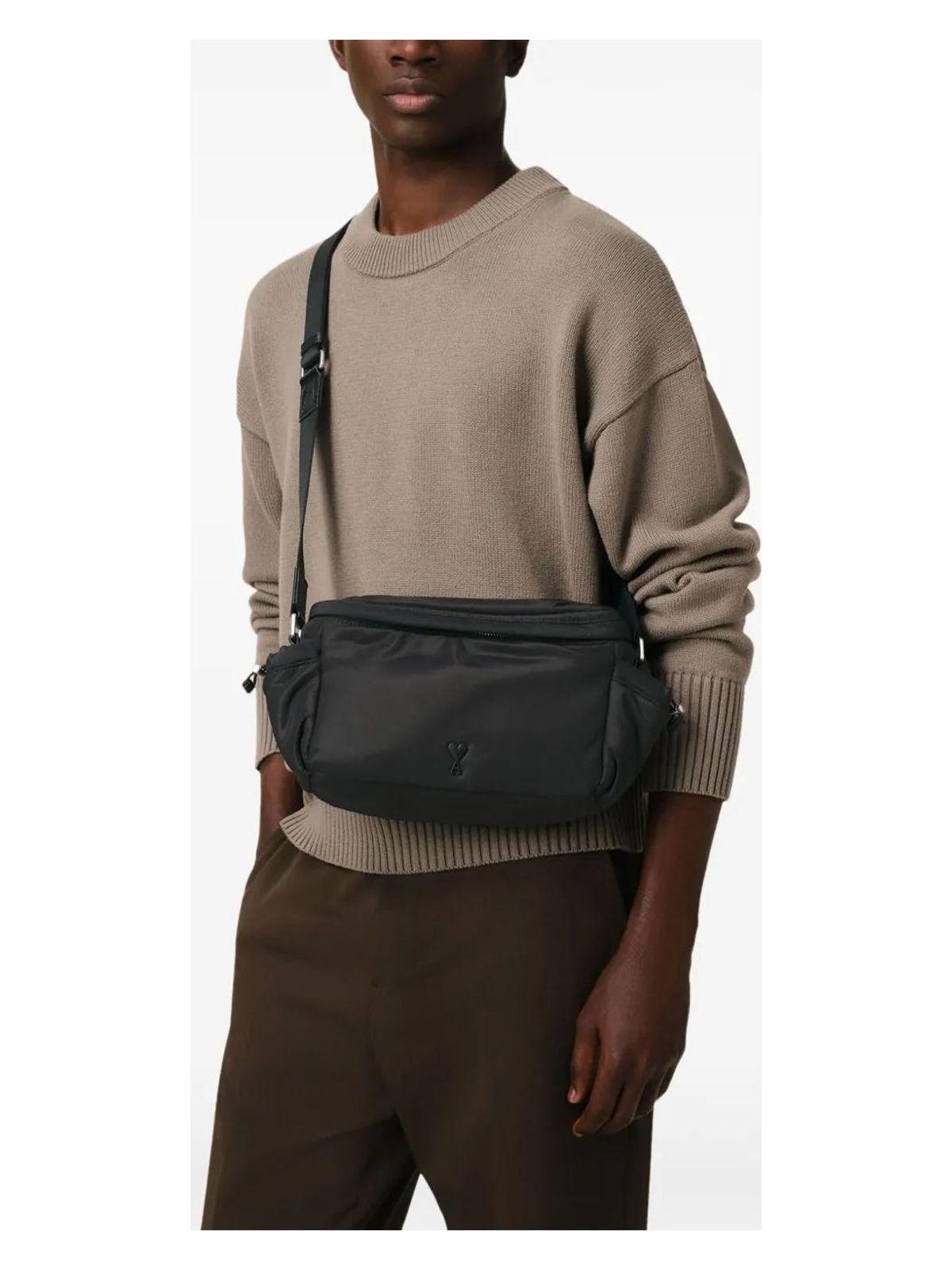 Ami Paris Adc Messenger Bag in Black for Men | Lyst