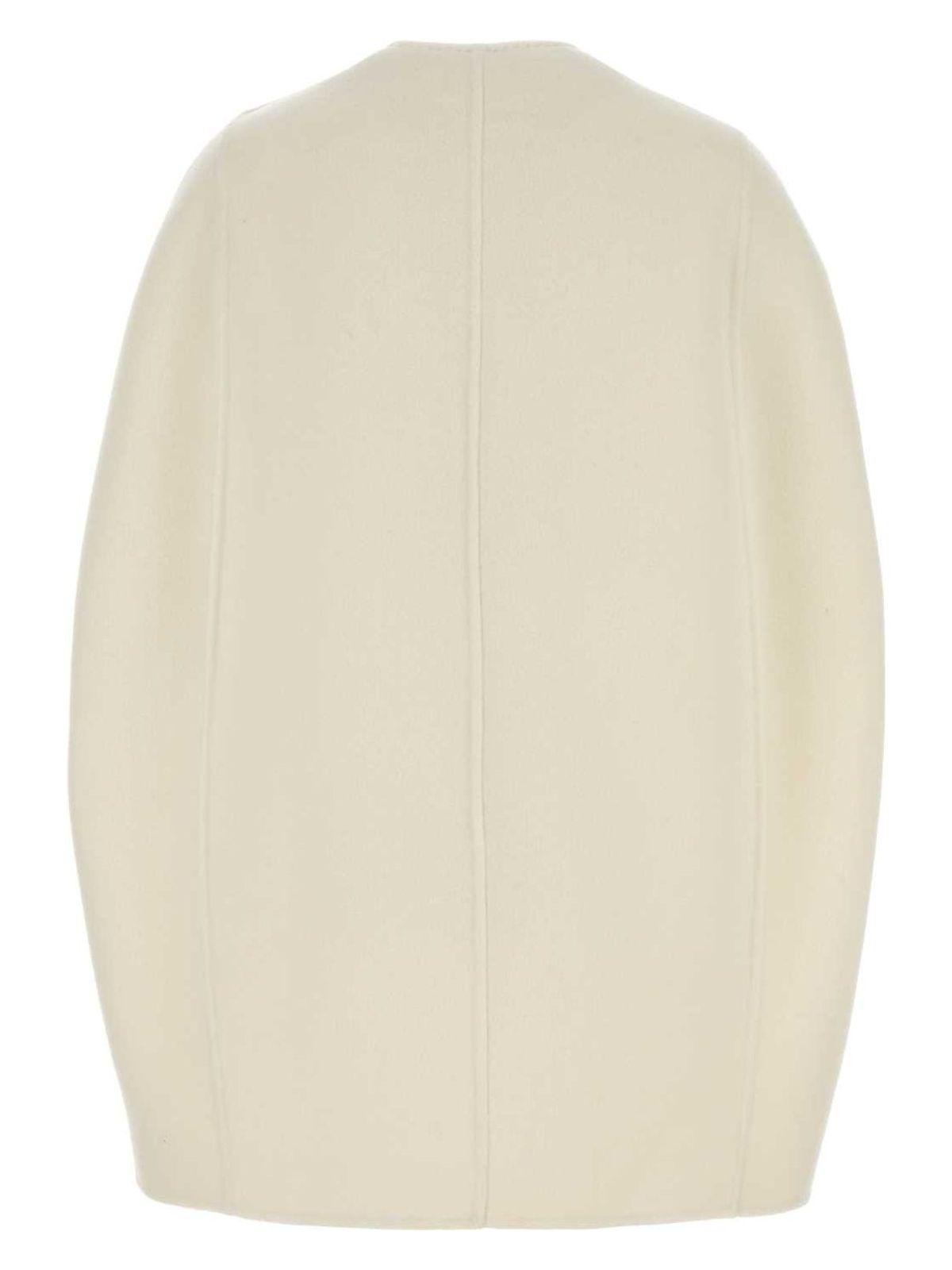 【関税&送料込】Max Mara White Cashmere Placido Cape Cashmere mouflon cape, white | 