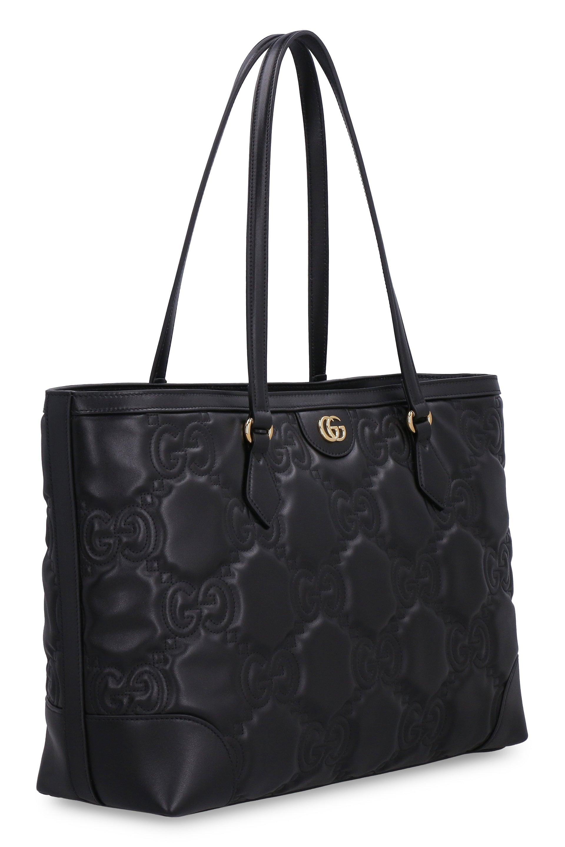 Gucci leather tote black hotsell