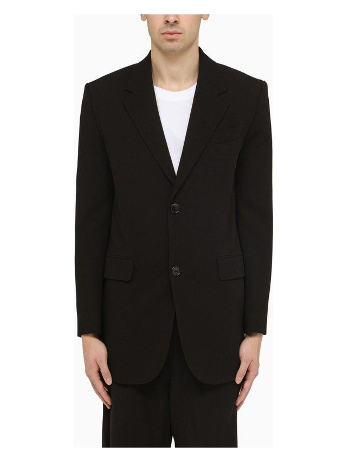 Ami Paris Wool Single-Breasted Jacket in Black | Lyst