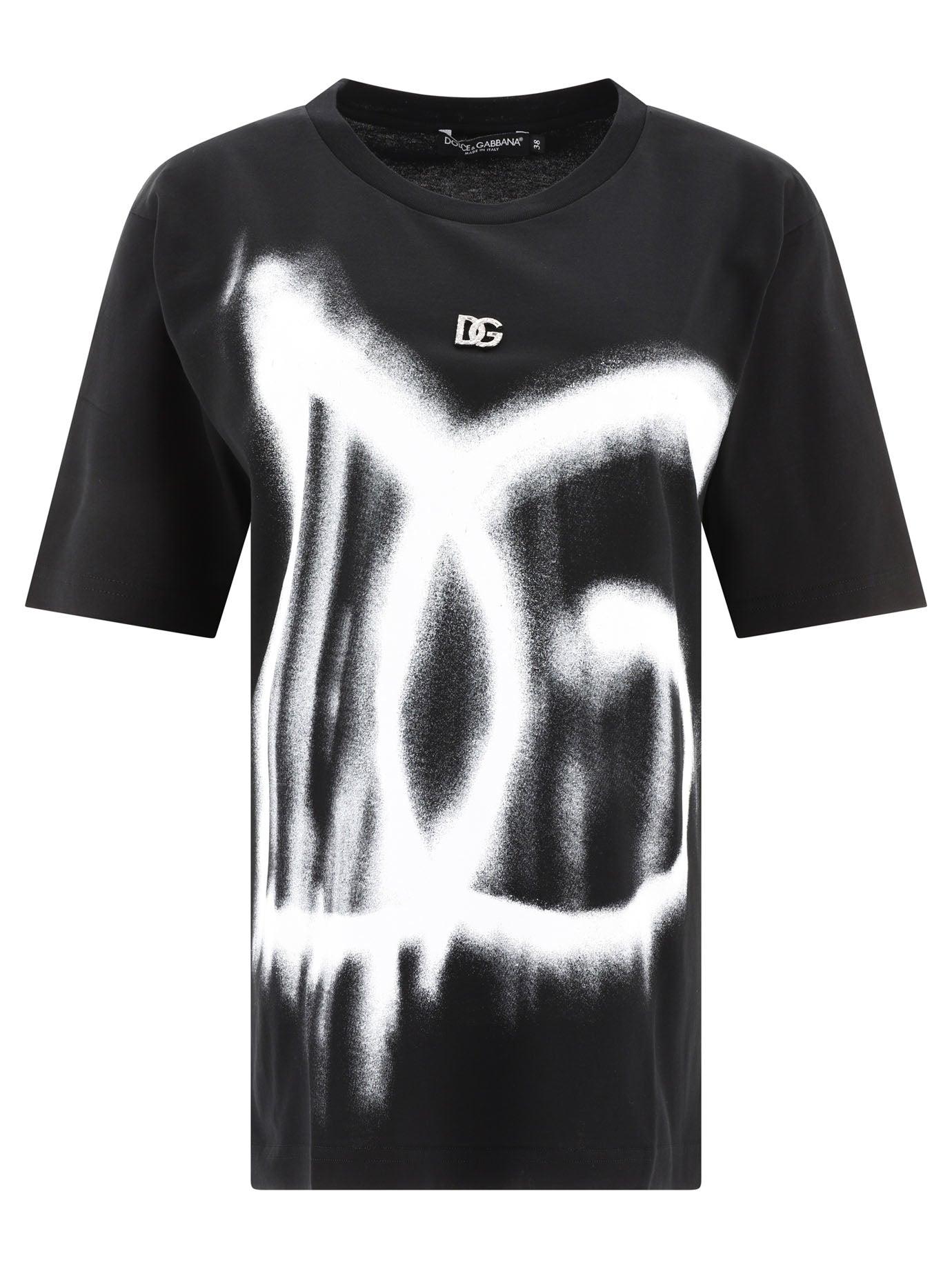 Dolce & Gabbana "dg Spray Paint" T-shirt in Black | Lyst