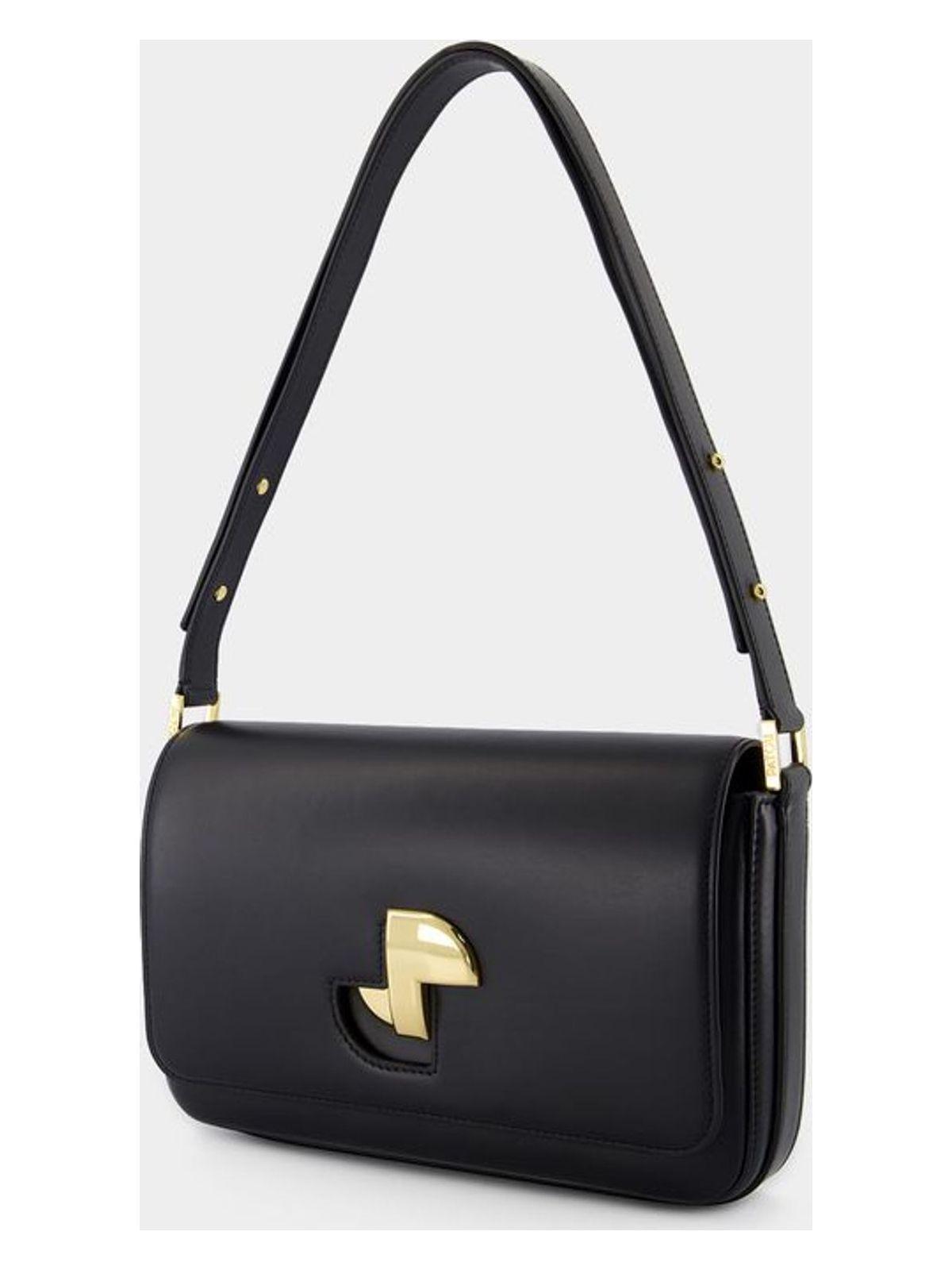 【関税込み】Jp Classic Shoulder Bag - PATOU - Leather - Blac Patou | Le JP bag in leather and shearling