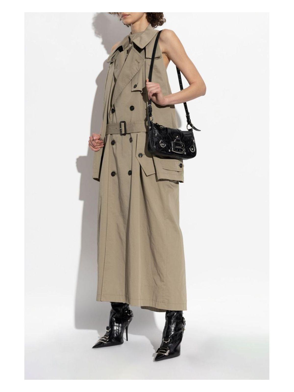 Balenciaga Cappuccino Cotton Trench Suspended Dress in