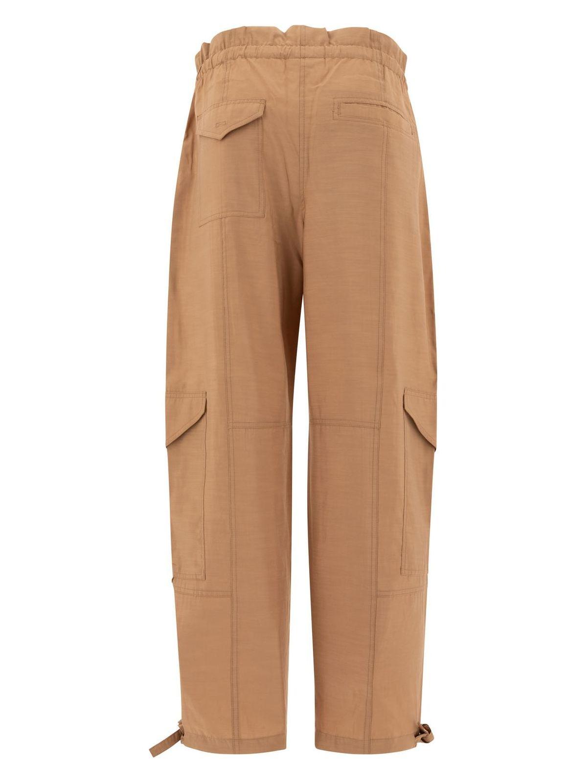 Ganni Trousers in Natural | Lyst