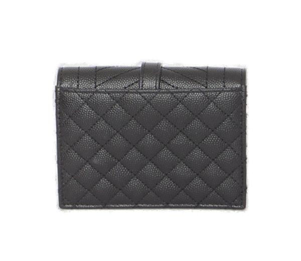 uptown flap card case in crocodile-embossed shiny leather