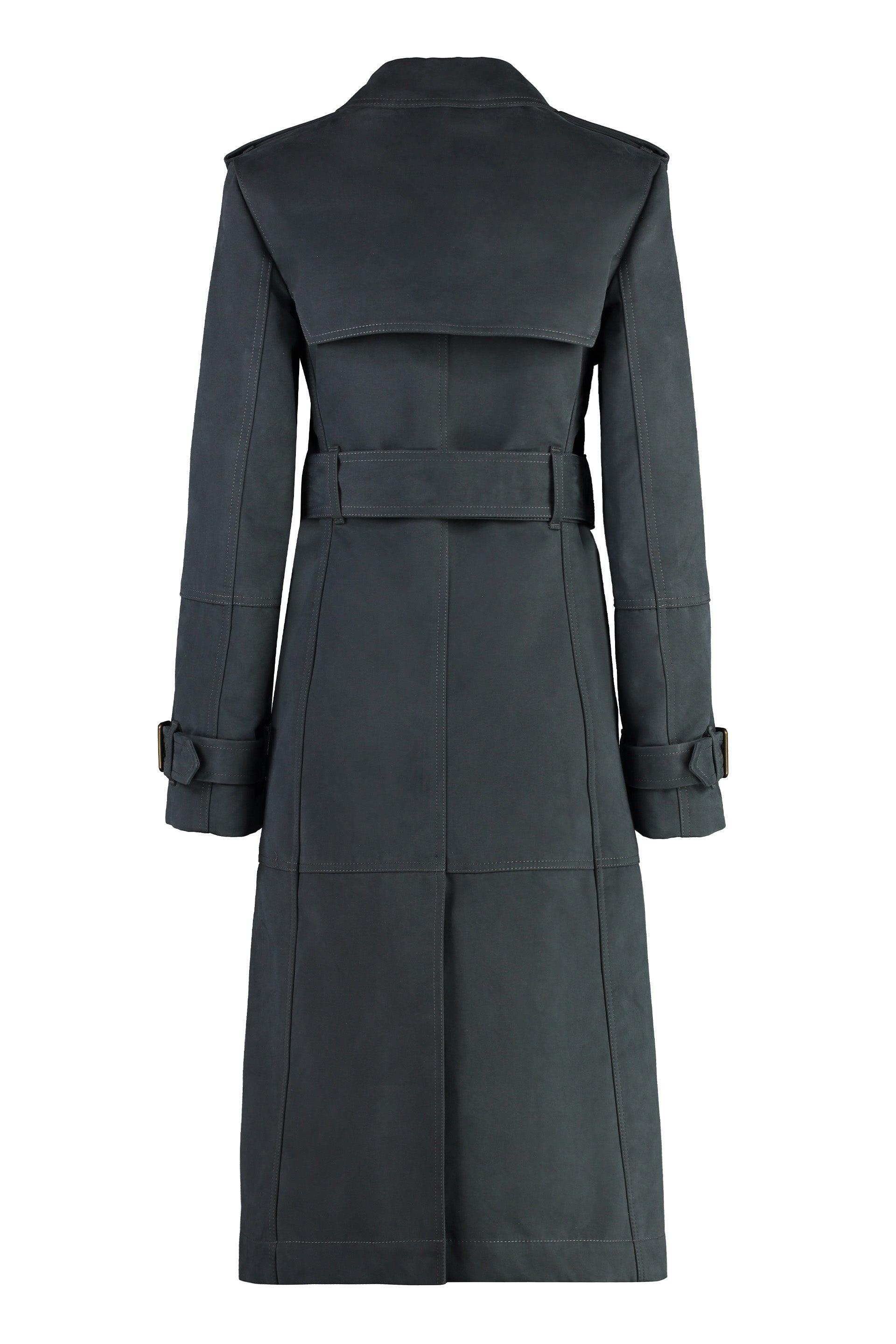 ジャケット Burberry Long ash-coloured cotton and nylon trench coat Burberry Long ash-coloured cotton and nylon trench coat
