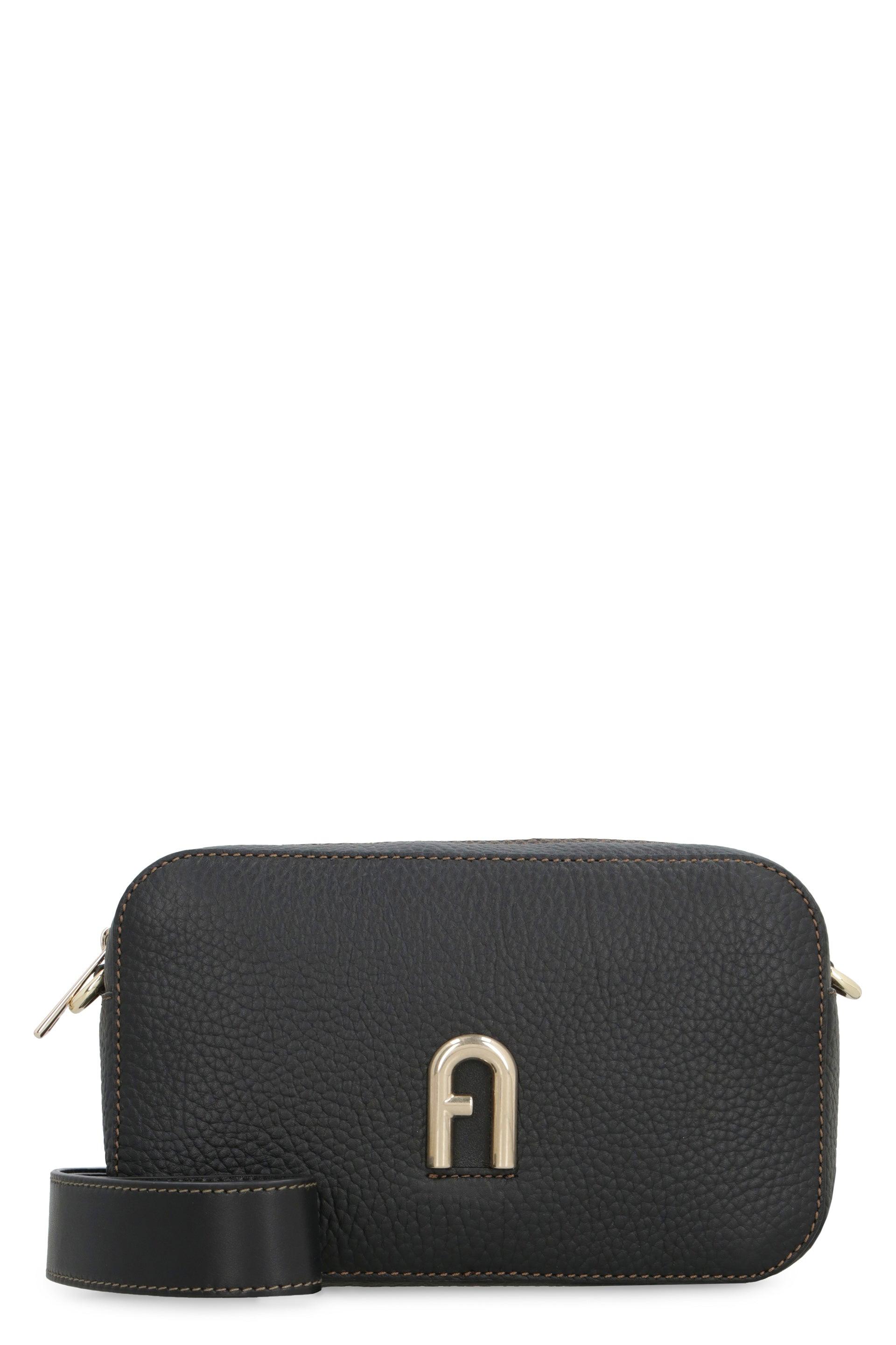 Furla Primula Leather Mini Crossbody Bag in Black | Lyst