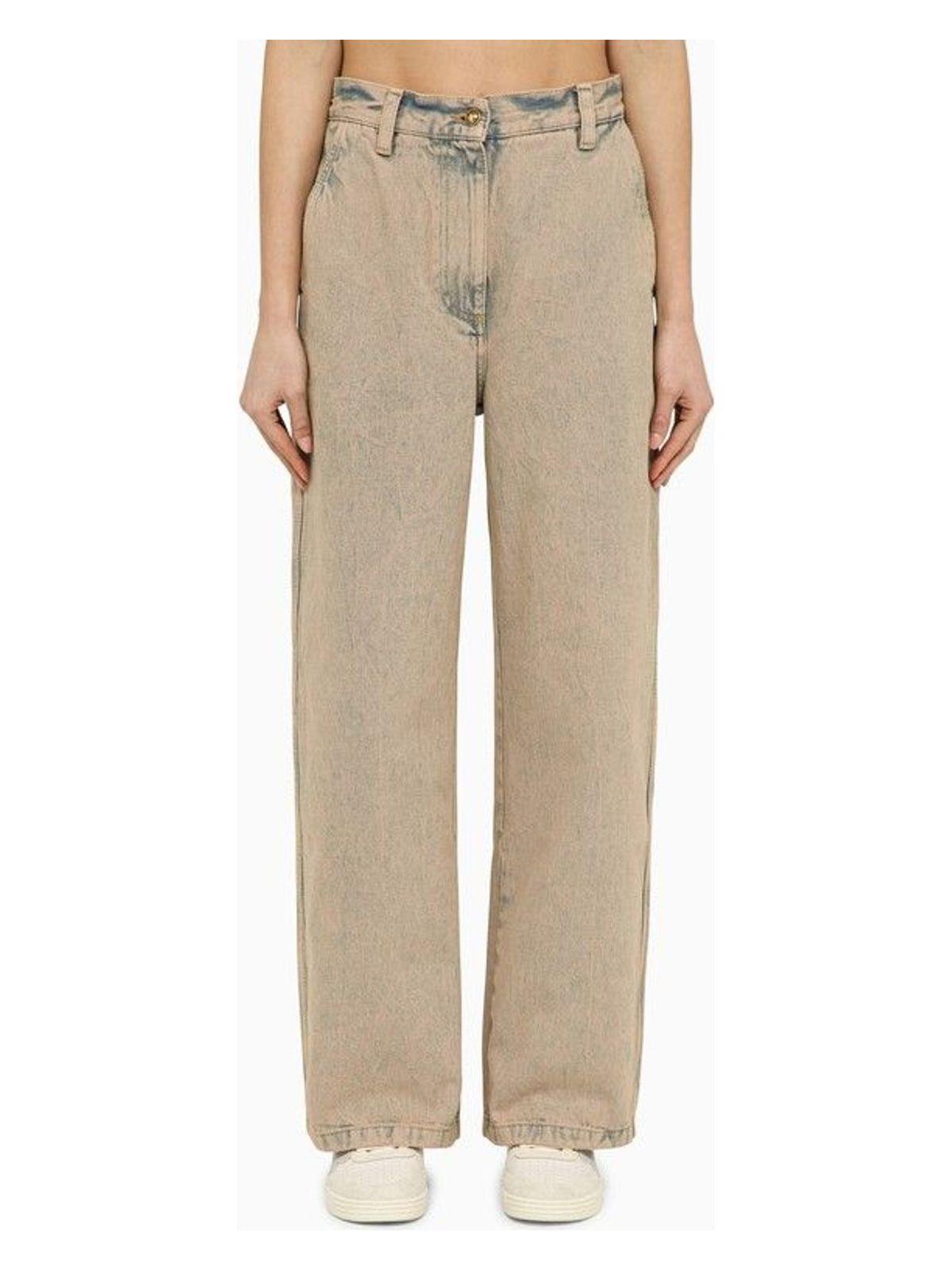 パンツ PALM ANGELS Women Straight Pants PWCJ010F23FAB0026103 Beige Beige Cotton Cargo Pants - Palm Angels - Women | WE IN STYLE