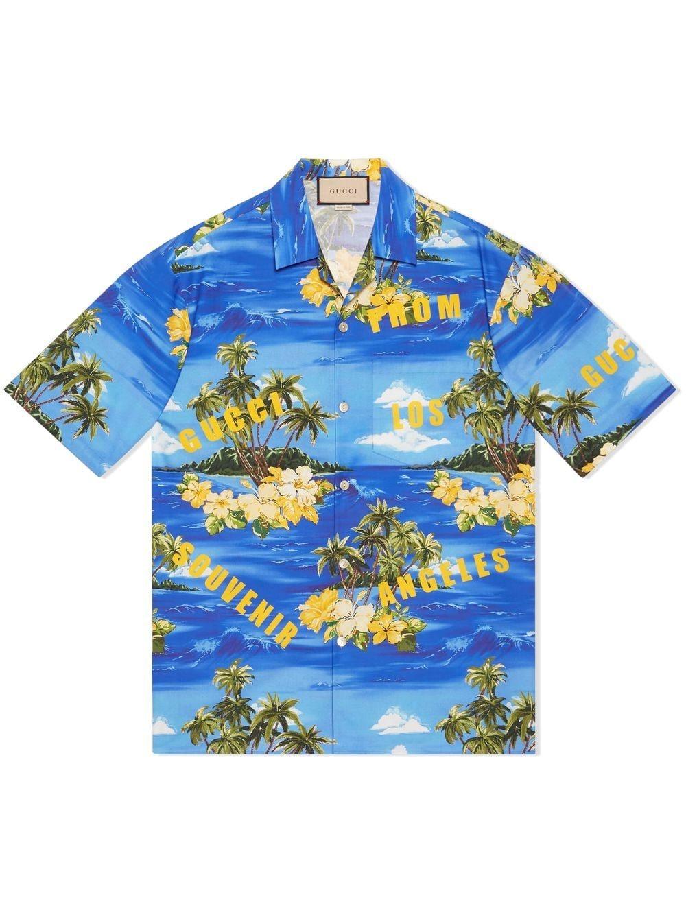 Gucci Palm tree-print Bowling Shirt - Farfetch