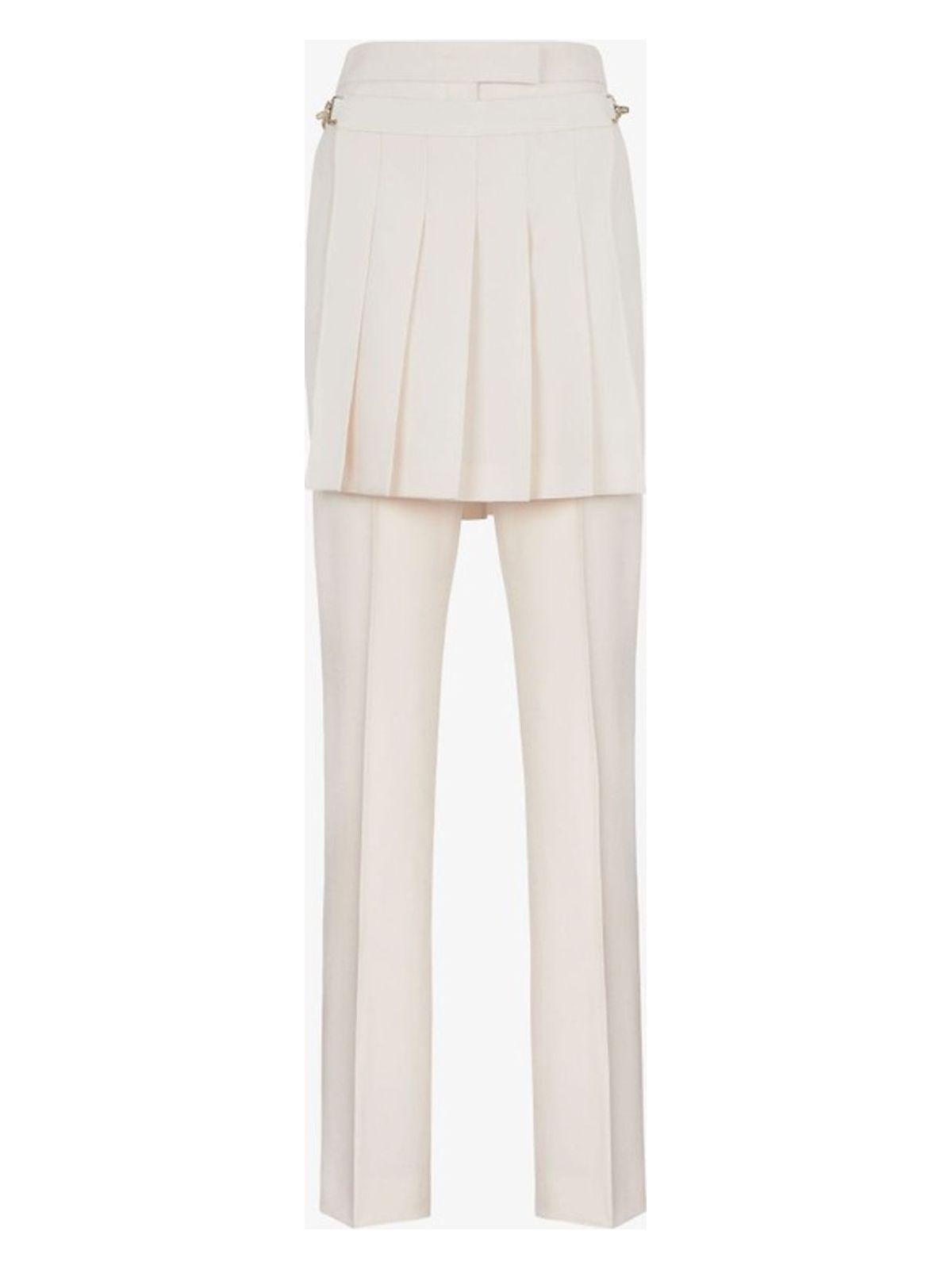 パンツ Fendi Ivory Wool Blend Pant Fendi Ivory Wool Blend Pants | italist