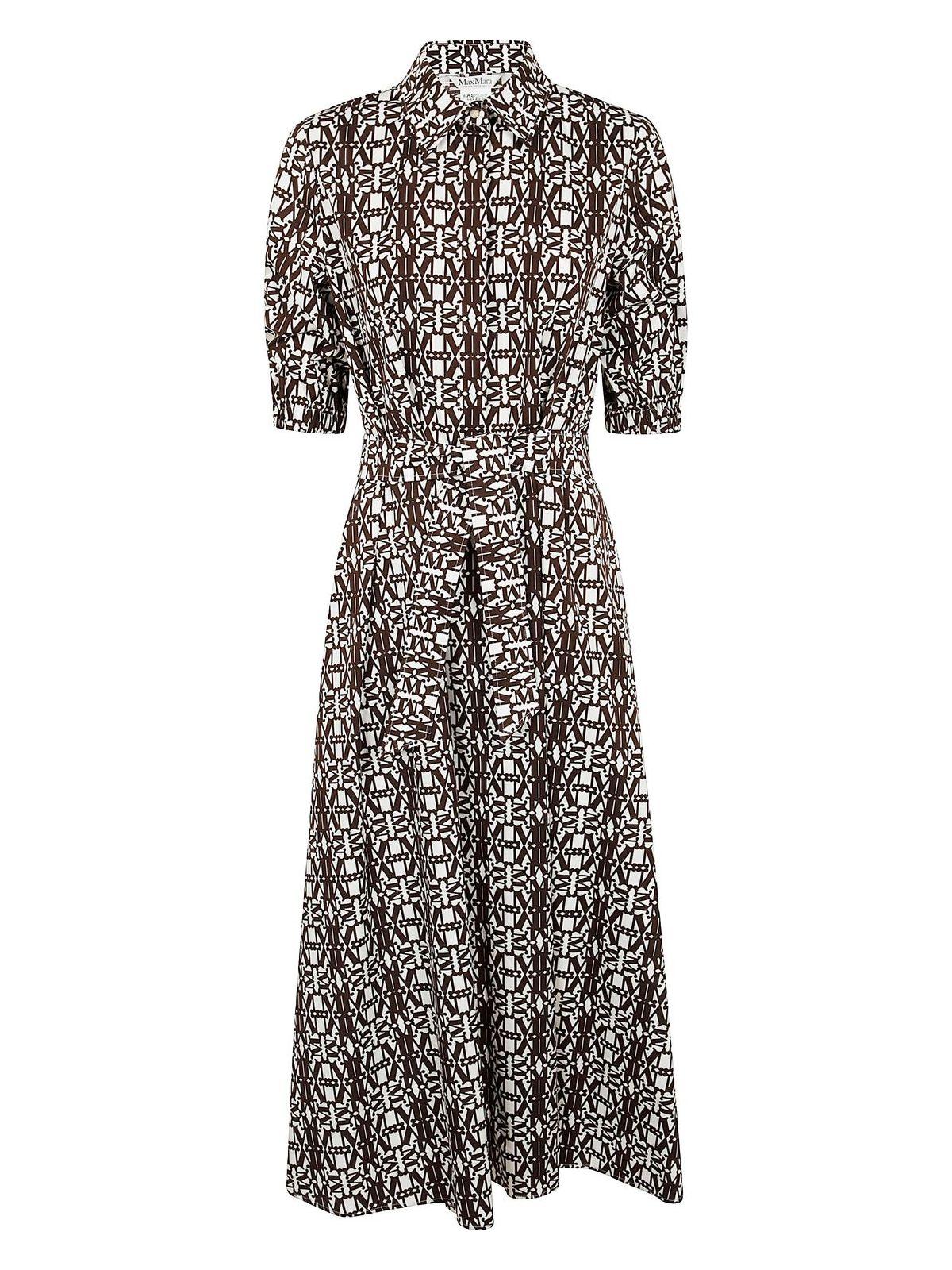 Max Mara Luxgi Printed Dress in Gray | Lyst