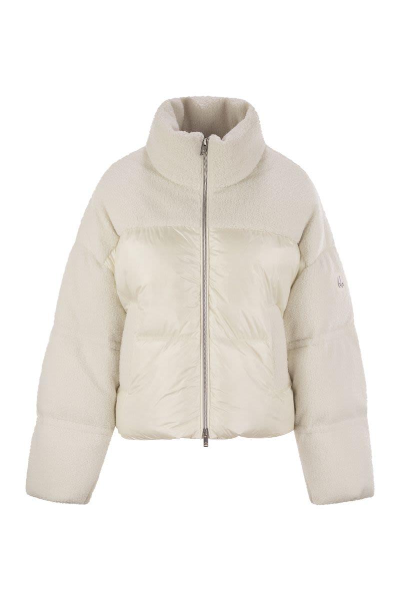Moose Knuckles Mini Down Puffer Jacket in Natural | Lyst