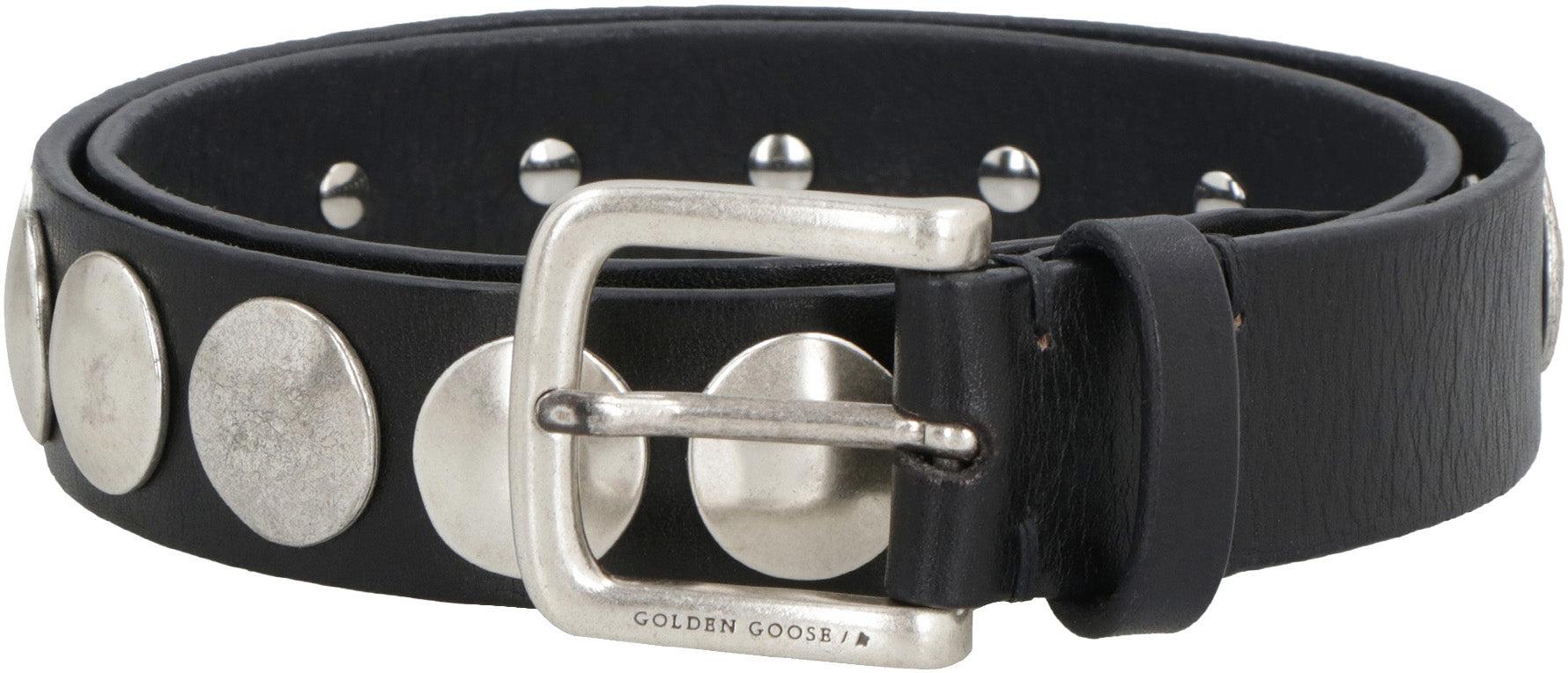 DSquared2 Black Studded Leather Belt