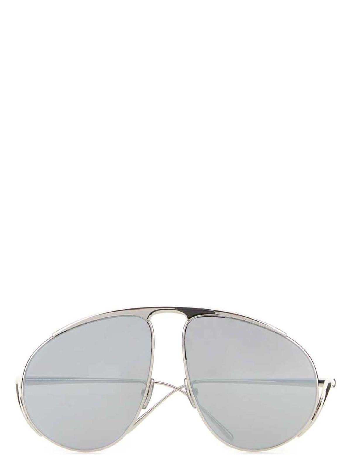 Loewe Metal Hillock Sunglasses in White | Lyst