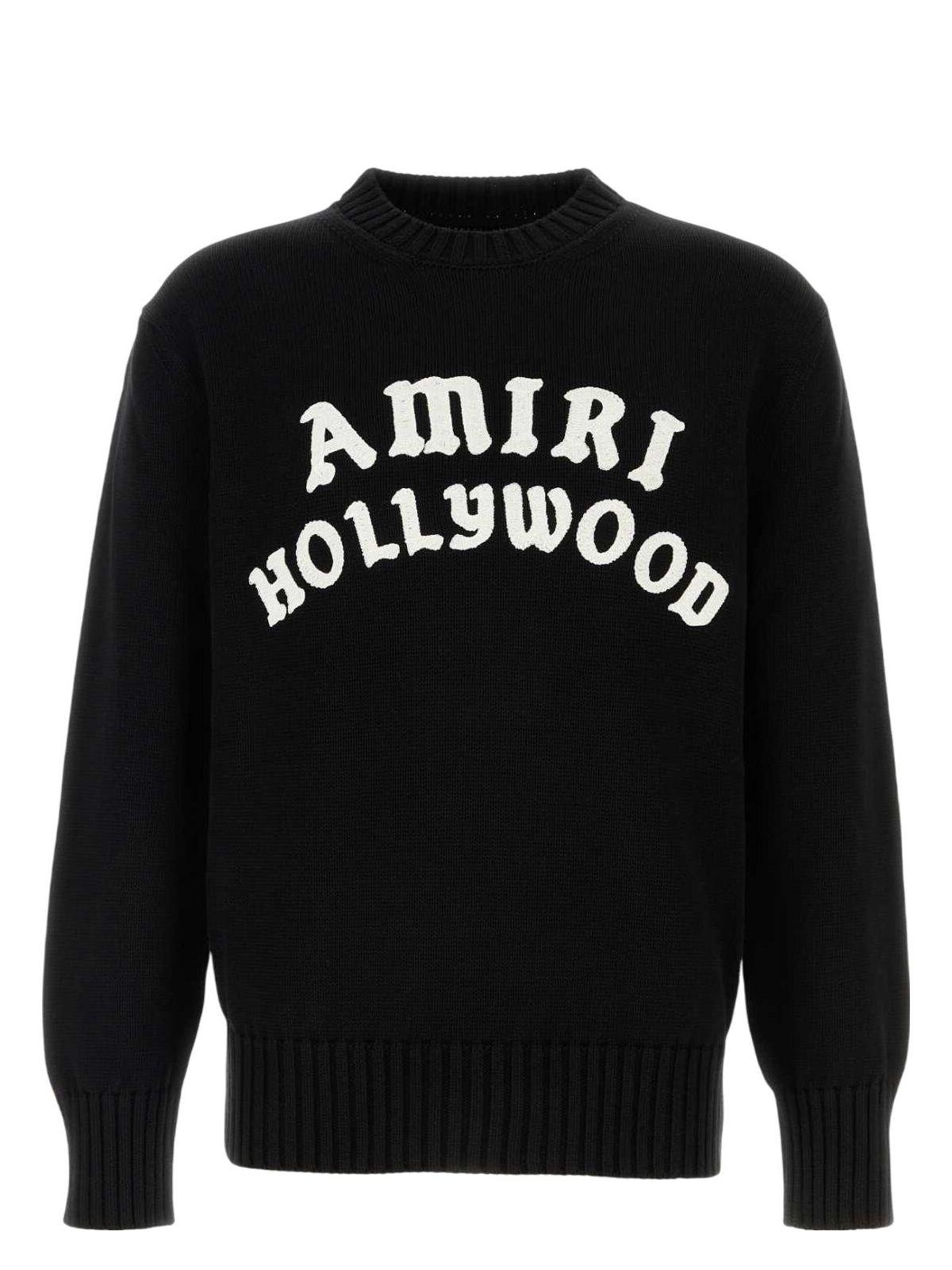 ニット・セーター Amiri Black Cotton Sweater Amiri Cotton Sweater in Black for Men | Lyst