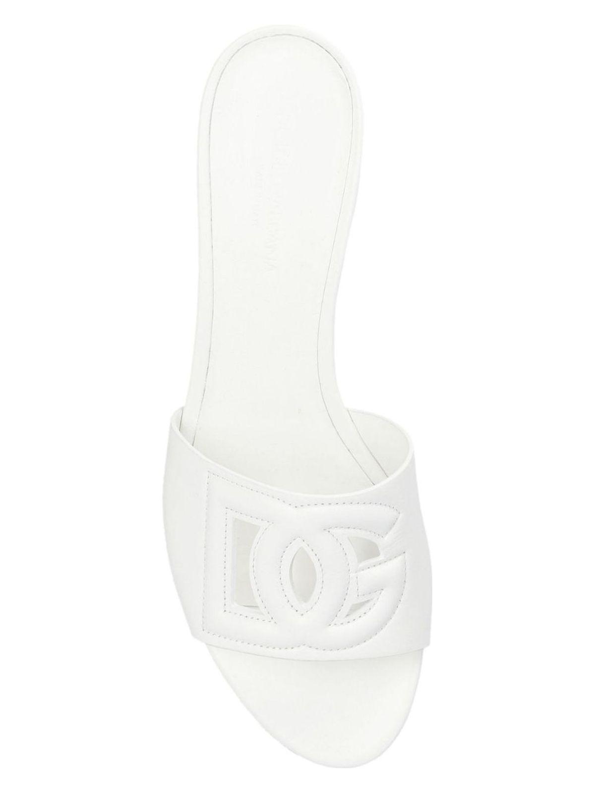 Dolce & Gabbana Calfskin Mule With Dg Millennials Logo in