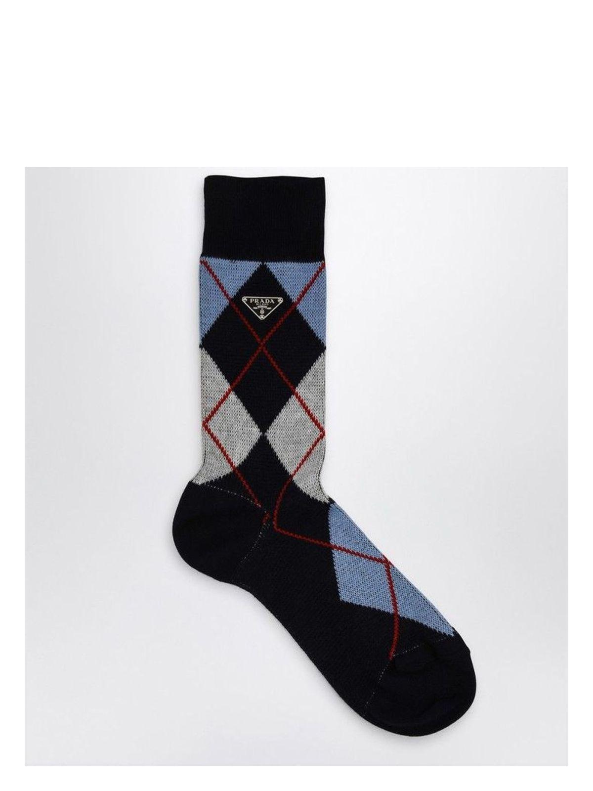 prada-Blue-Socks-With-Argyle-