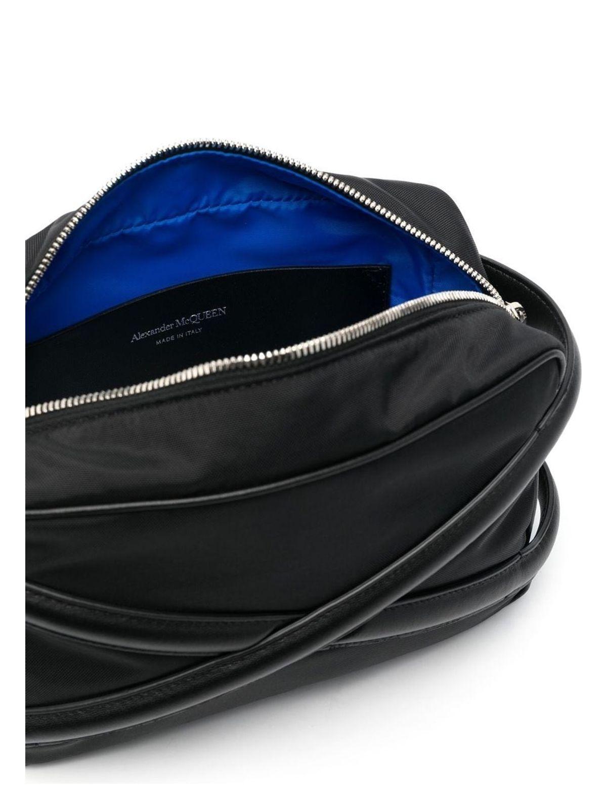 McQueen Nylon Harness Crossbody Bag in Black | Lyst