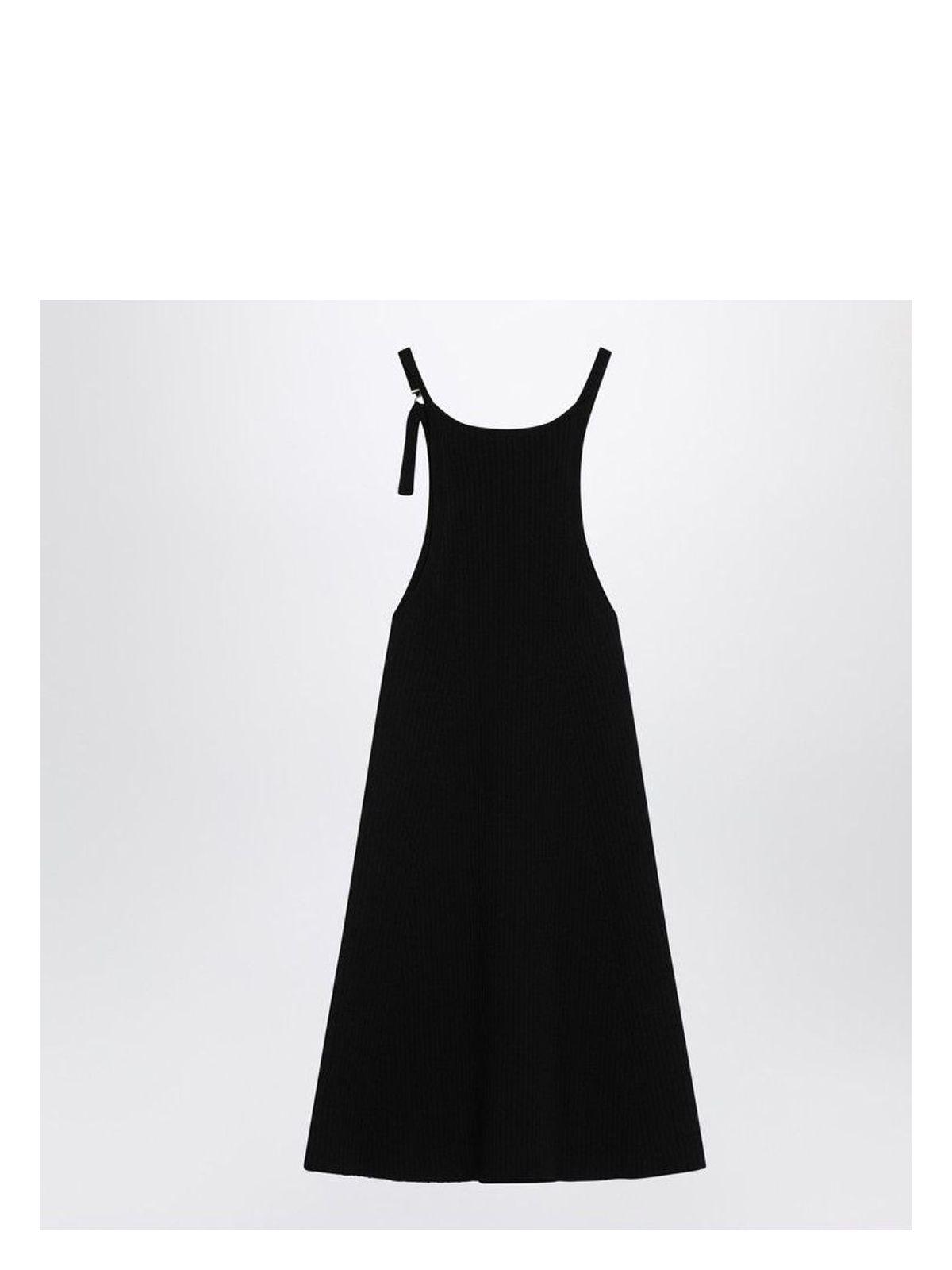 ワンピース COURREGES BLACK RIBBED MINI DRESS Courreges Ribbed Mini Dress in Black | Lyst