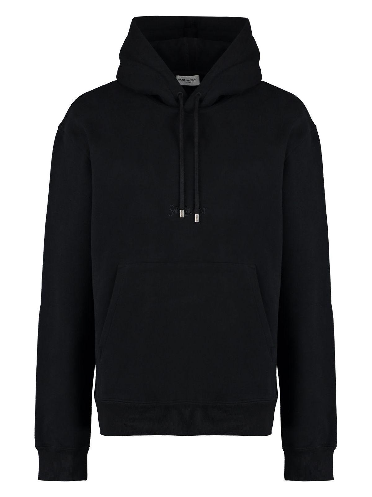 スウェット・トレーナー SAINT LAURENT BLACK COTTON SWEATSHIRT SAINT LAURENT sweatshirt | Saint Laurent | YSL SE