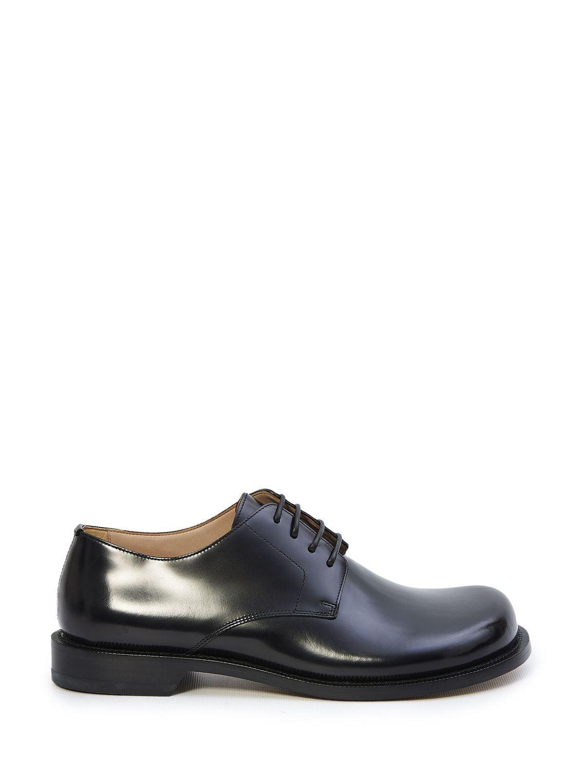 Loewe Campo Derby Shoe In Brushed Calfskin in Black for Men | Lyst
