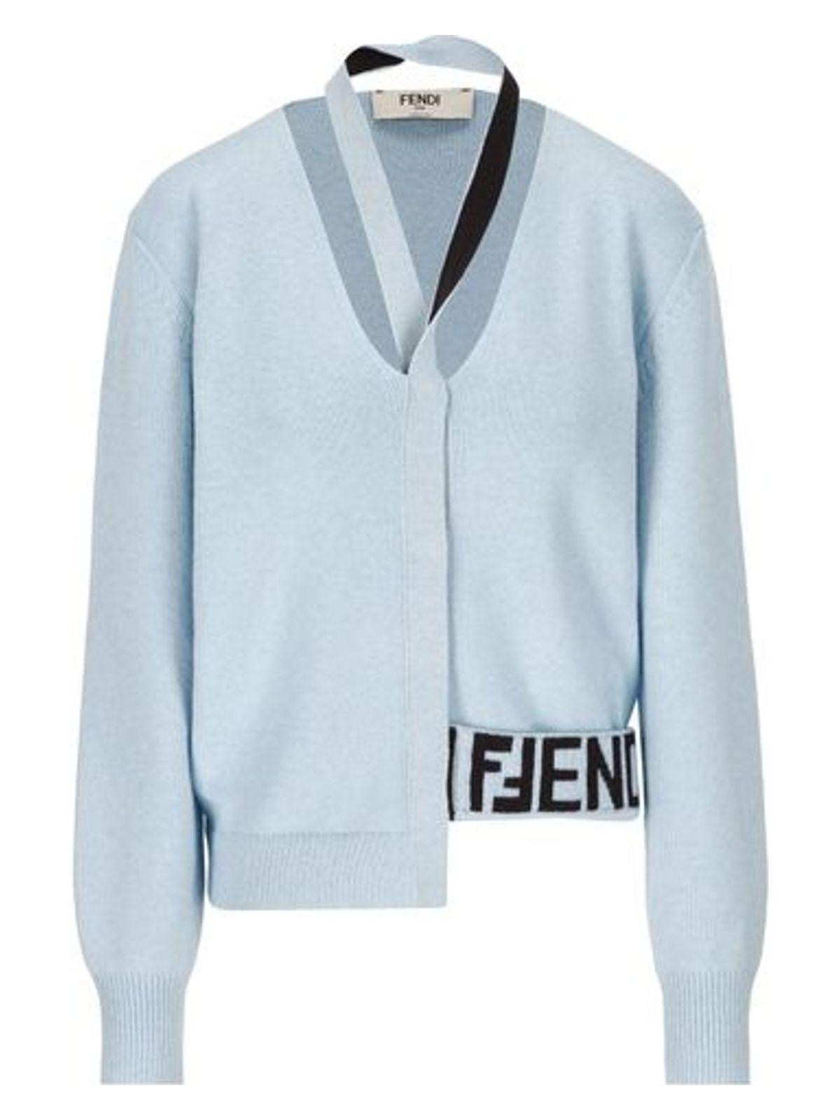 【送料&関税込】Fendi Midnight Blue Stretch Wool Cardigan Fendi Midnight Blue Stretch Wool Cardigan Fendi