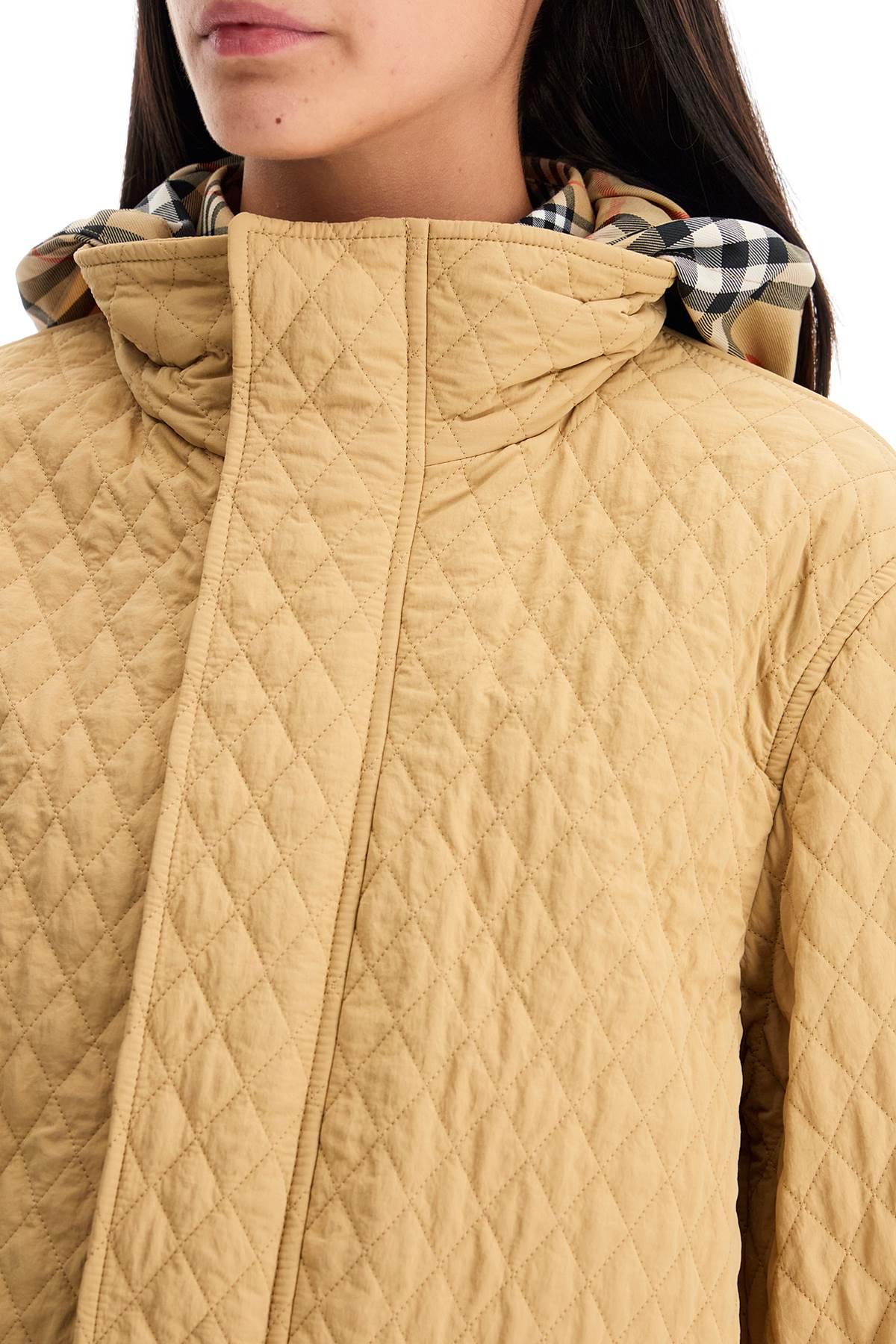 Burberry Quilted Jacket With Removable Hood in Natural Lyst UK