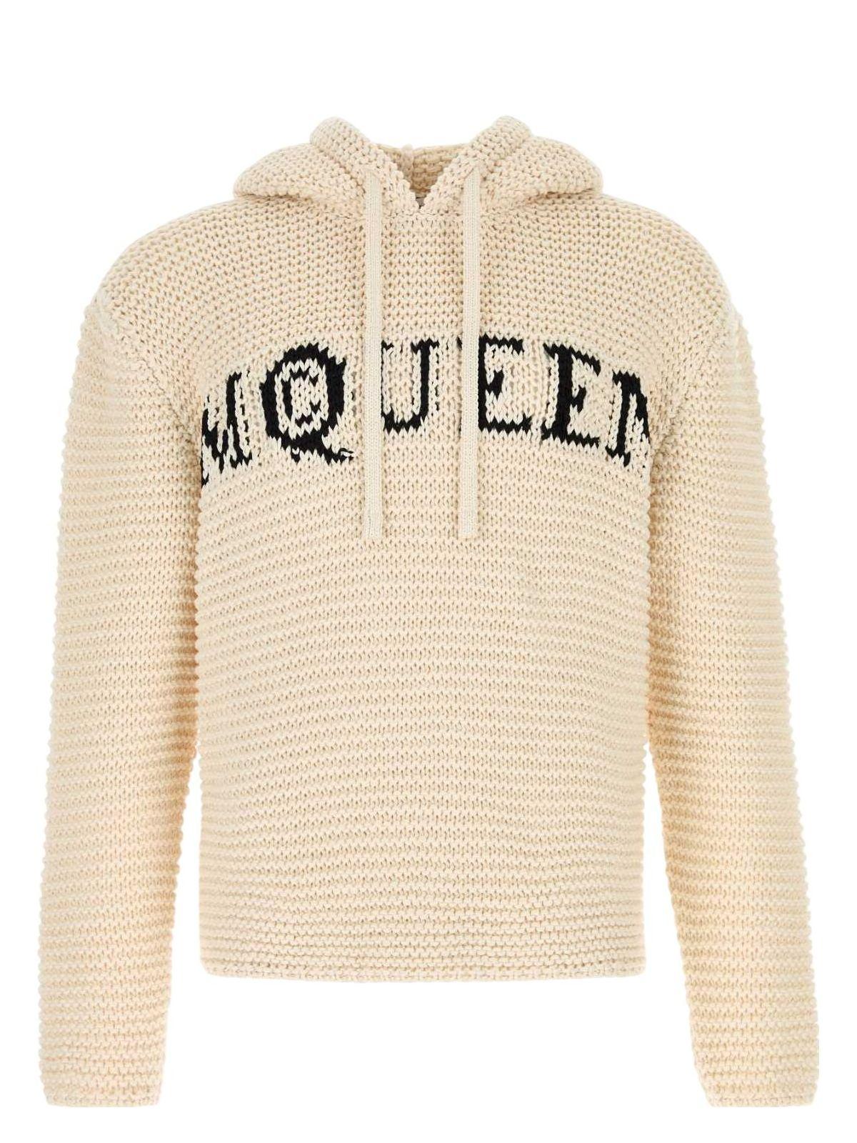 スウェット・トレーナー ALEXANDER MCQUEEN IVORY COTTON SWEATSHIRT 送料&関税込】Alexander McQueen Ivory Cotton Sweatshirt