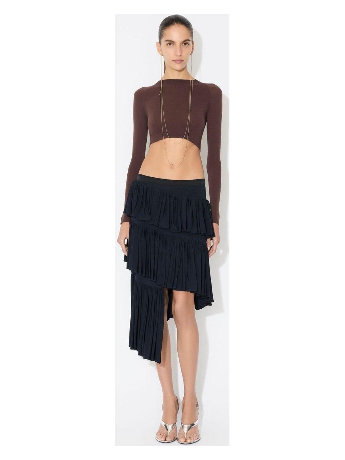 【送料&関税込】Alaia Asymmetrical Spiral Skirt Alaïa Asymmetrical Spiral Skirt in Natural | Lyst