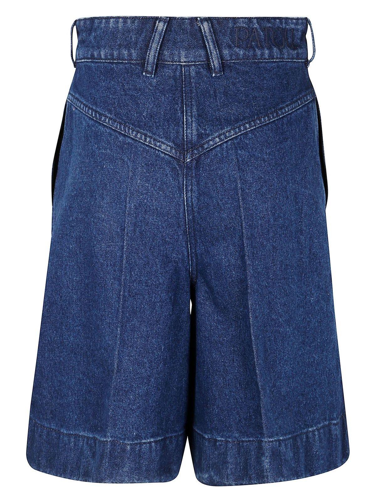 Patou Denim Bermuda Shorts in Blue | Lyst