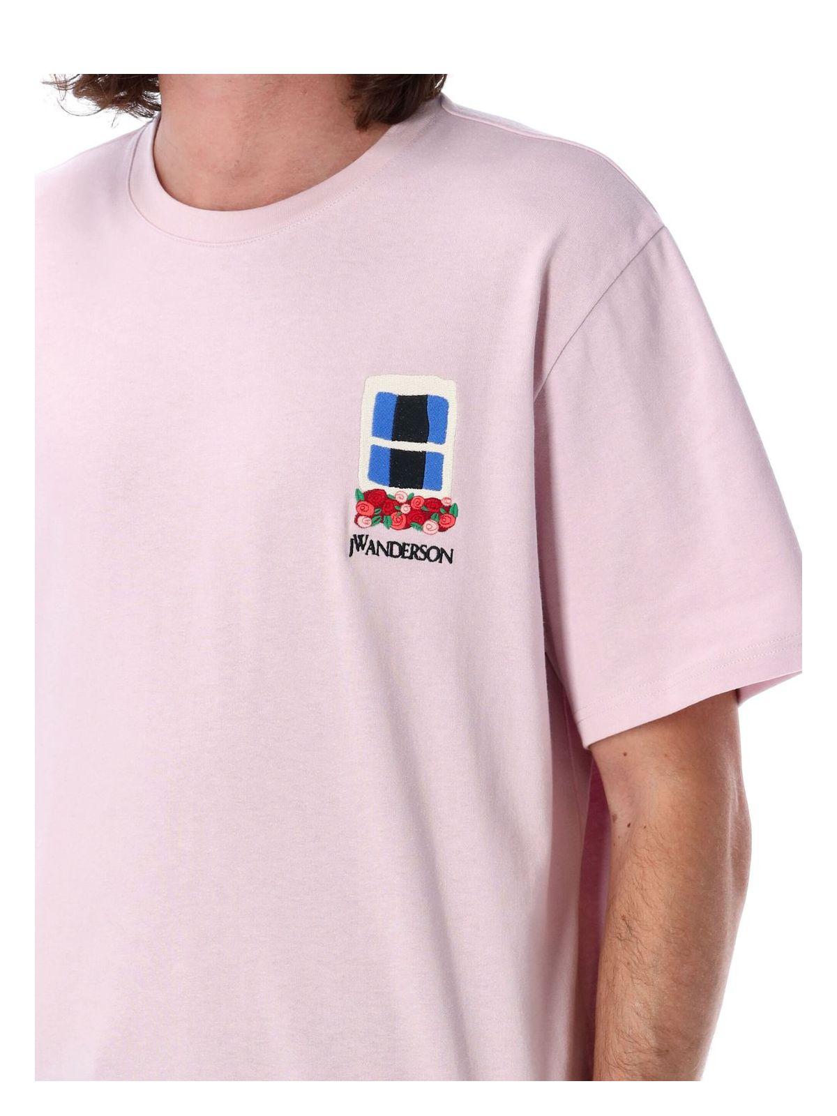 【関税込み】JW Anderson ピンク Window Embroidered Tシャツ jw-anderson-Blush-Window-