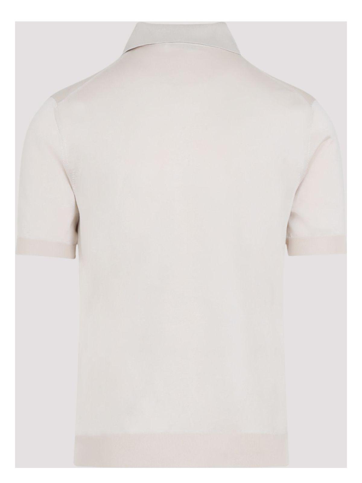 Tシャツ・カットソー PRADA Sand Silk Polo Shirt Prada Silk And Cotton Polo Shirt | Neutrals | FARFETCH