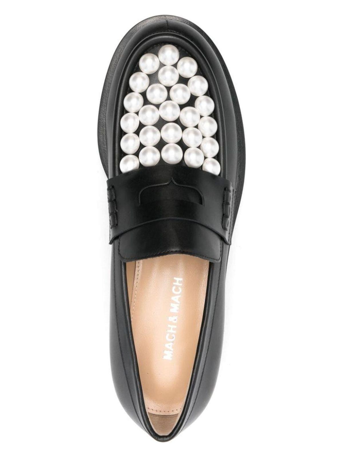 ローファー・オックスフォード MACH & MACH 'Sirene' loafers White/Black PF24S077630CLF Mach & Mach Loafers and moccasins for Women | Online Sale up