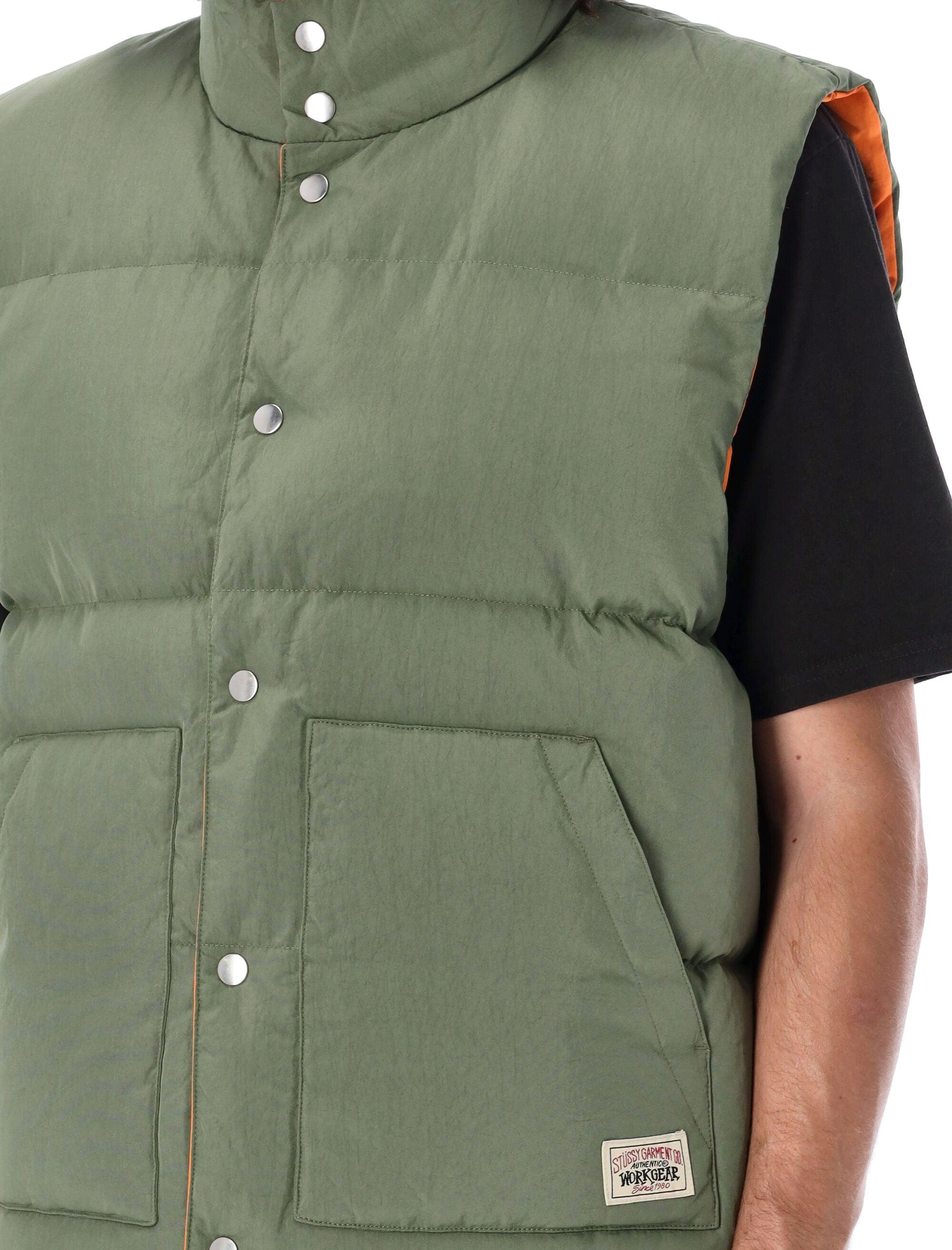 Stussy Reversible Down Work Gear Vest in Green for Men | Lyst