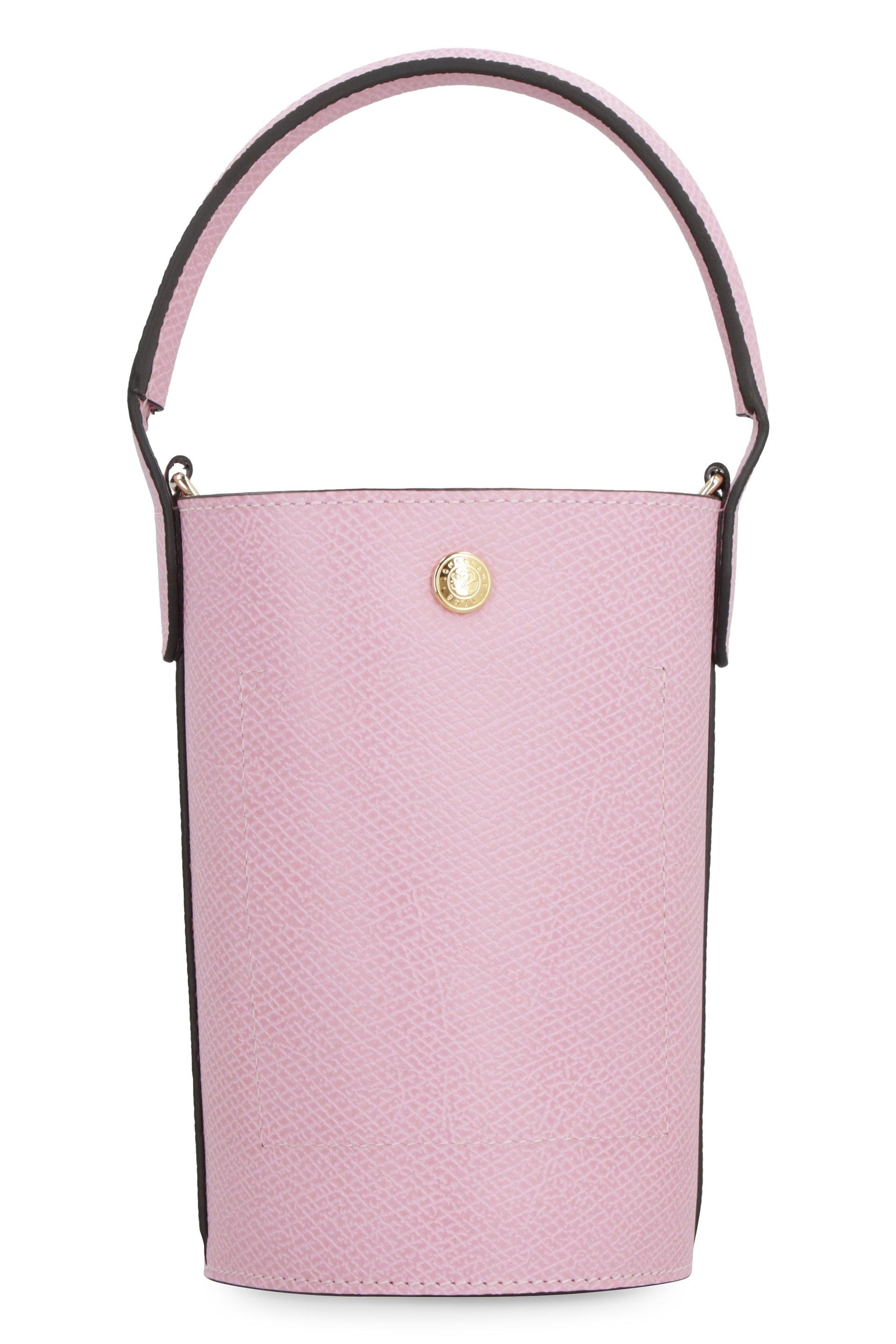 Longchamp Xs Épure Leather Bucket Bag in Pink