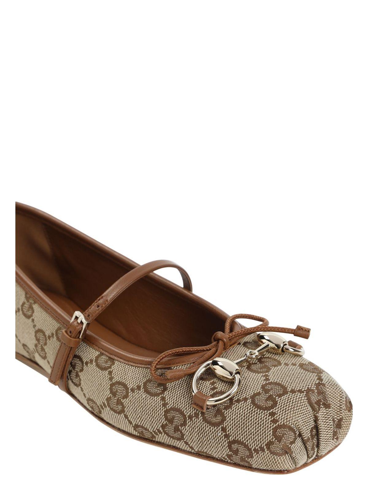 バレエシューズ GUCCI ORIGINAL GG FABRIC BALLERINAS Gucci Original Gg Fabric Ballerinas in White | Lyst