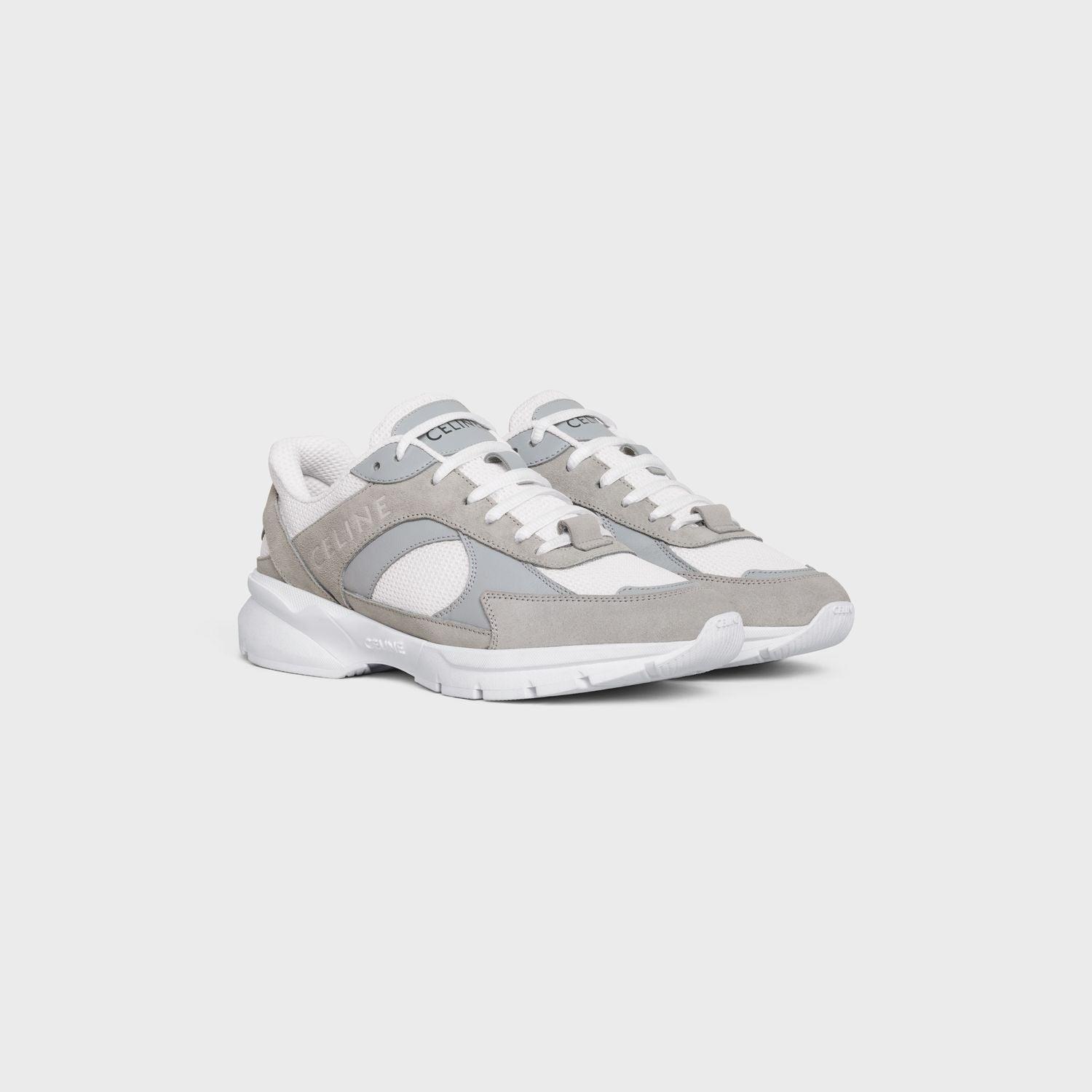 Celine Low Cr-03 Lace-Up Sneaker Runner in White | Lyst