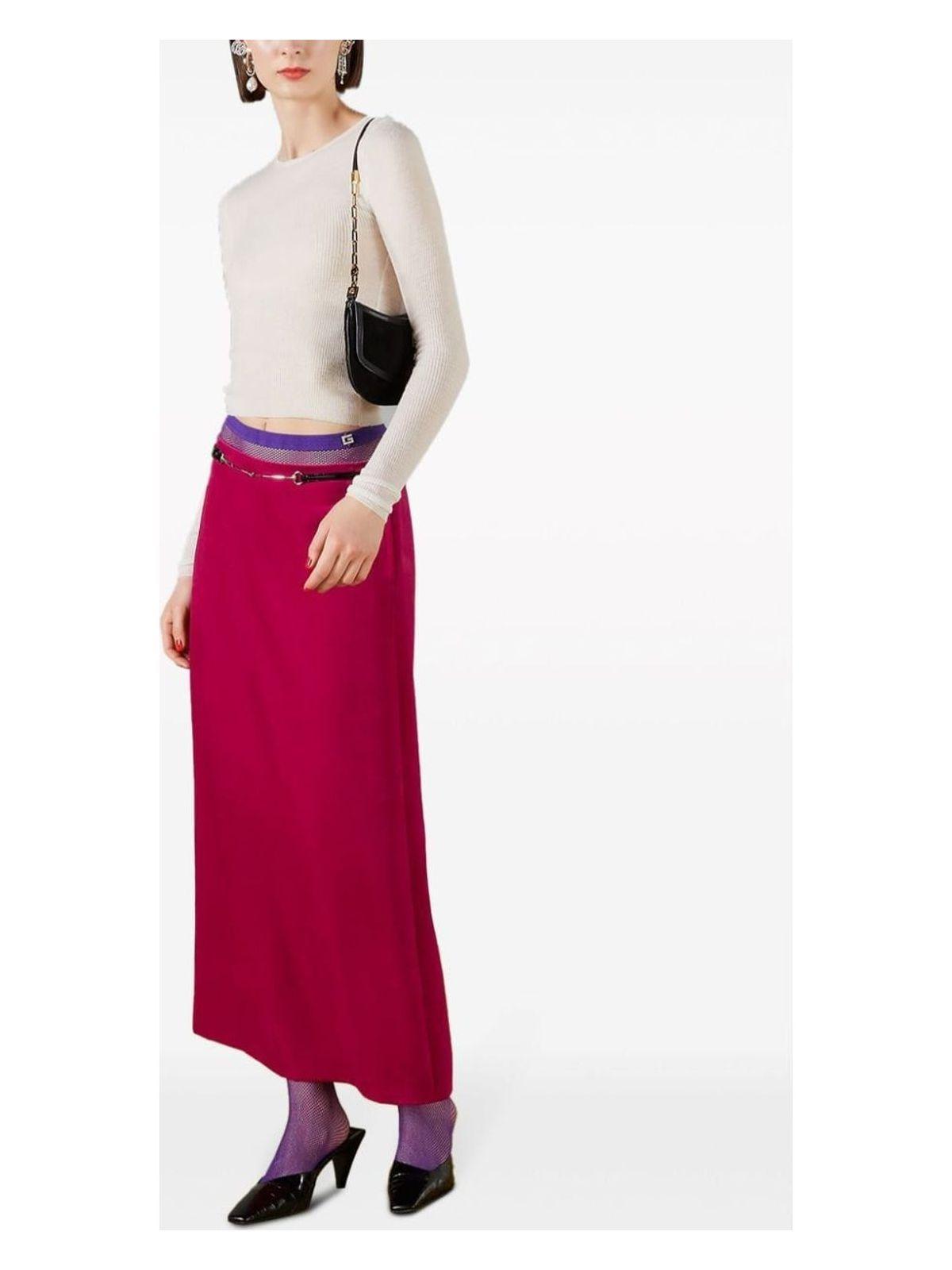 スカート GUCCI Fuchsia Velvet Skirt Gucci Fuchsia Velvet Skirt in Red | Lyst