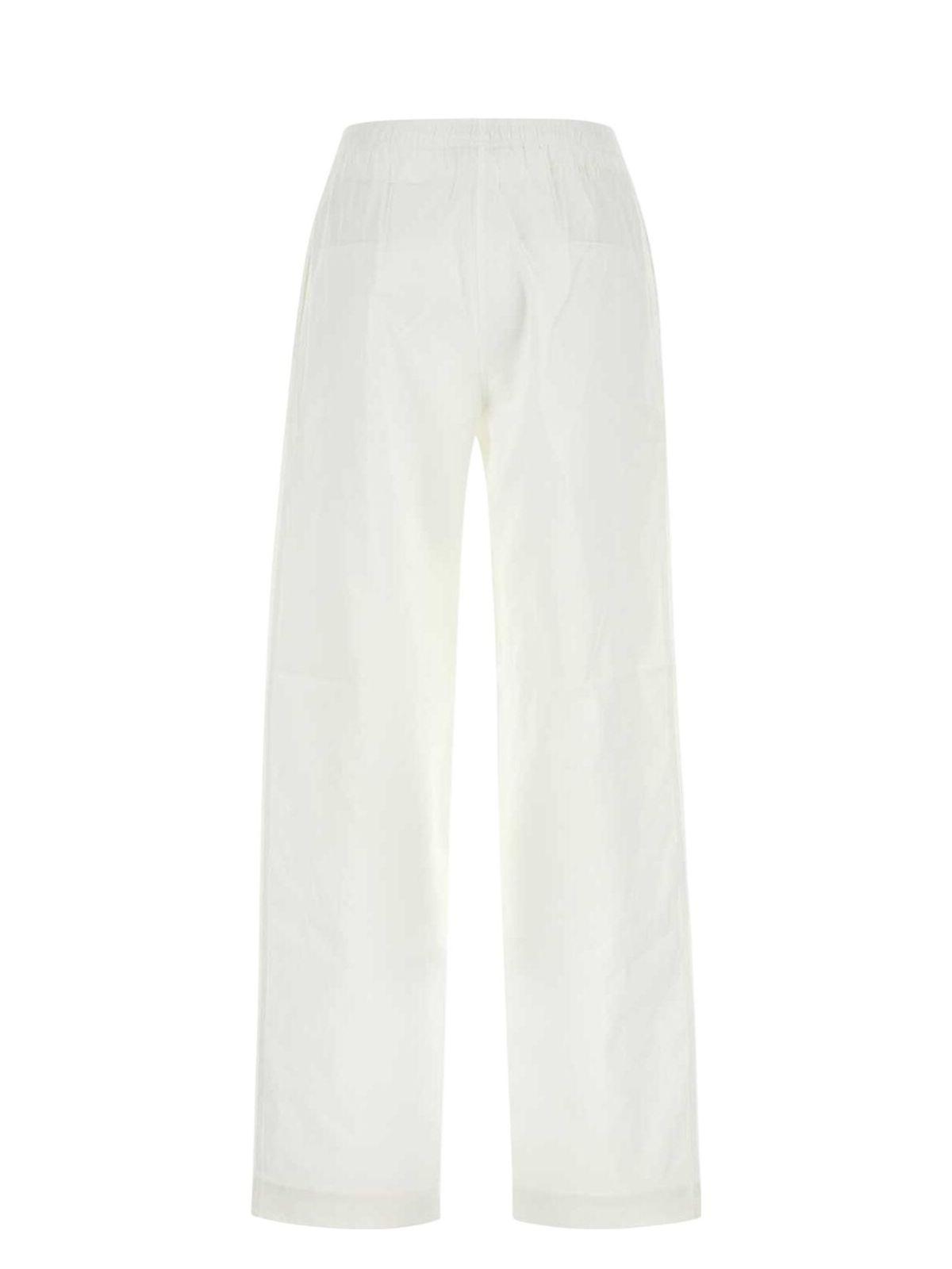 パンツ MIUMIU WHITE POPLIN PYJAMA PANT Miu Miu Straight Leg Poplin Pajama Pants - Bergdorf Goodman