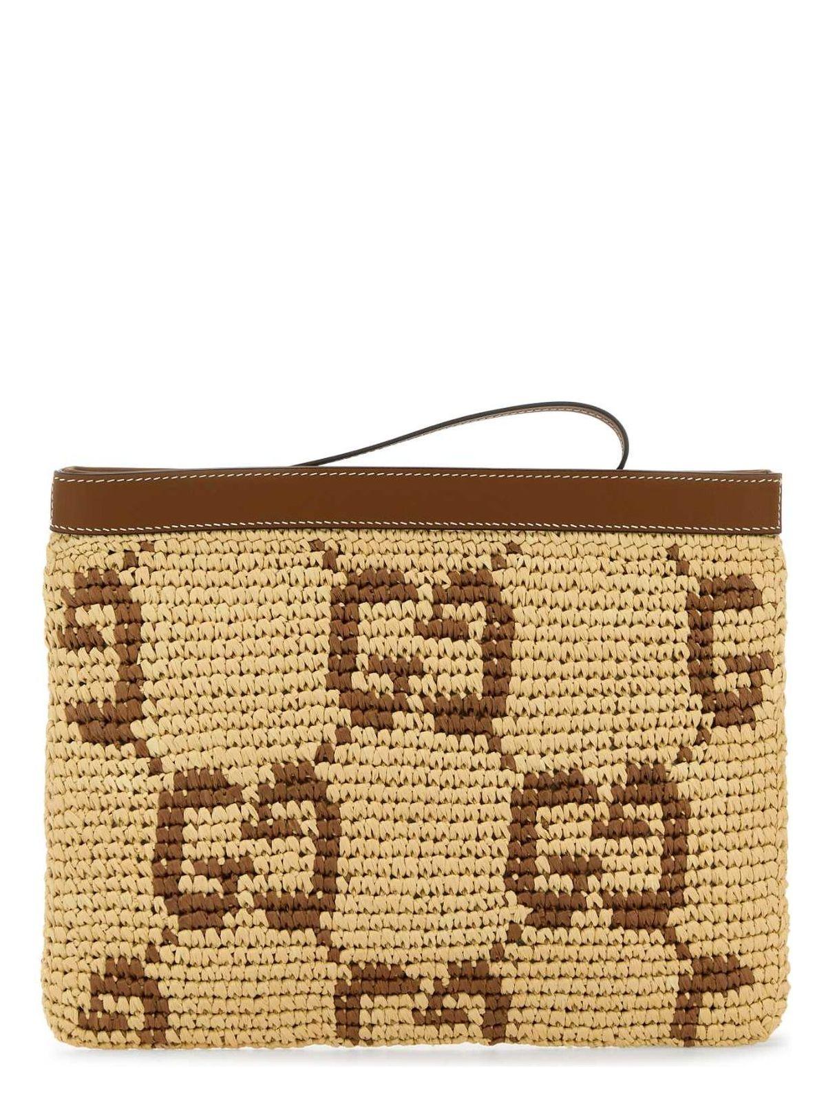 クラッチバッグ GUCCI EMBROIDERED RAFFIA GUCCI SUMMER CLUTCH Gucci Embroidered Raffiasummer Clutch in Metallic | Lyst