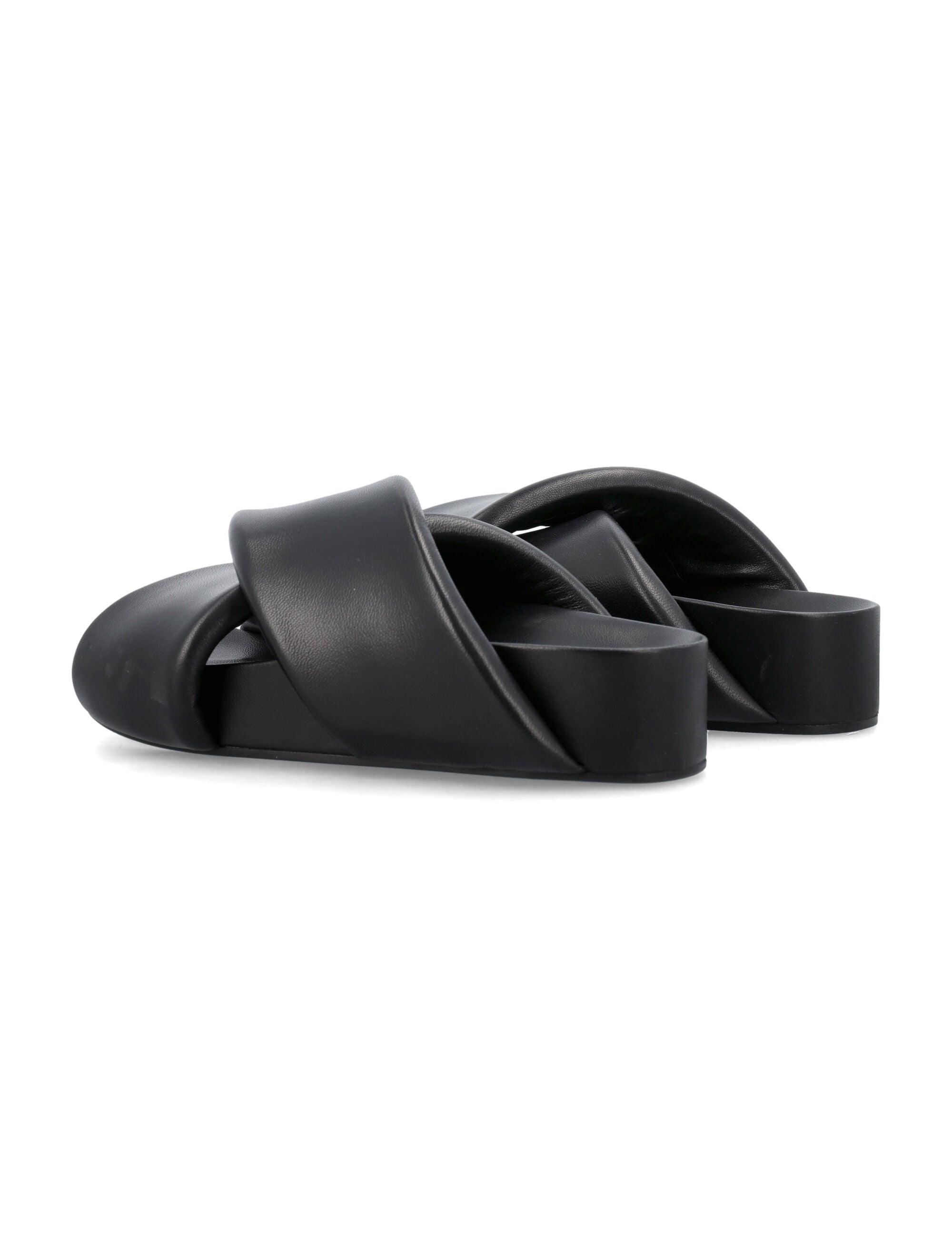 Jil Sander Padded Slides in Black | Lyst